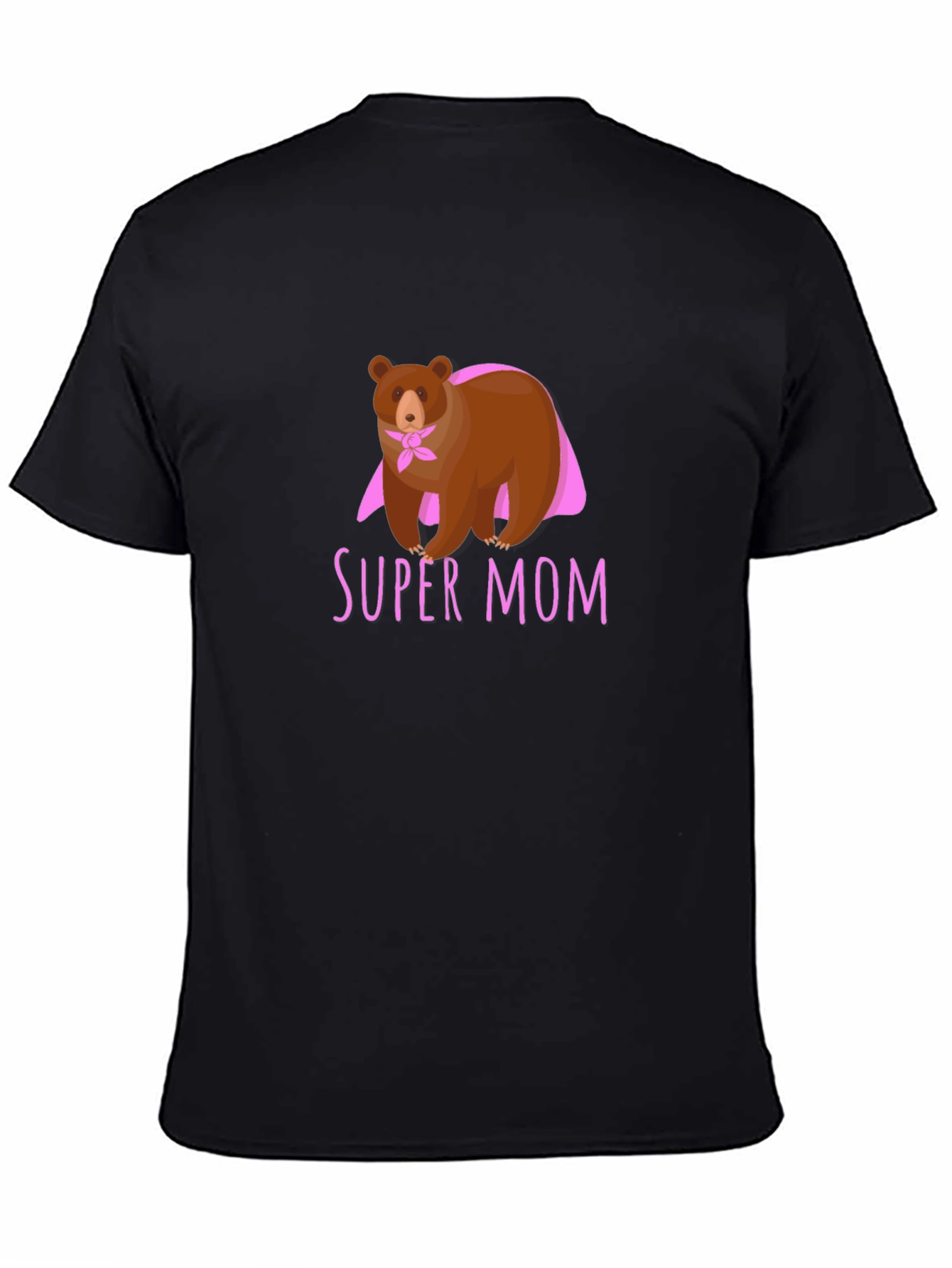 Super Mom Bear Graphic T-Shirt