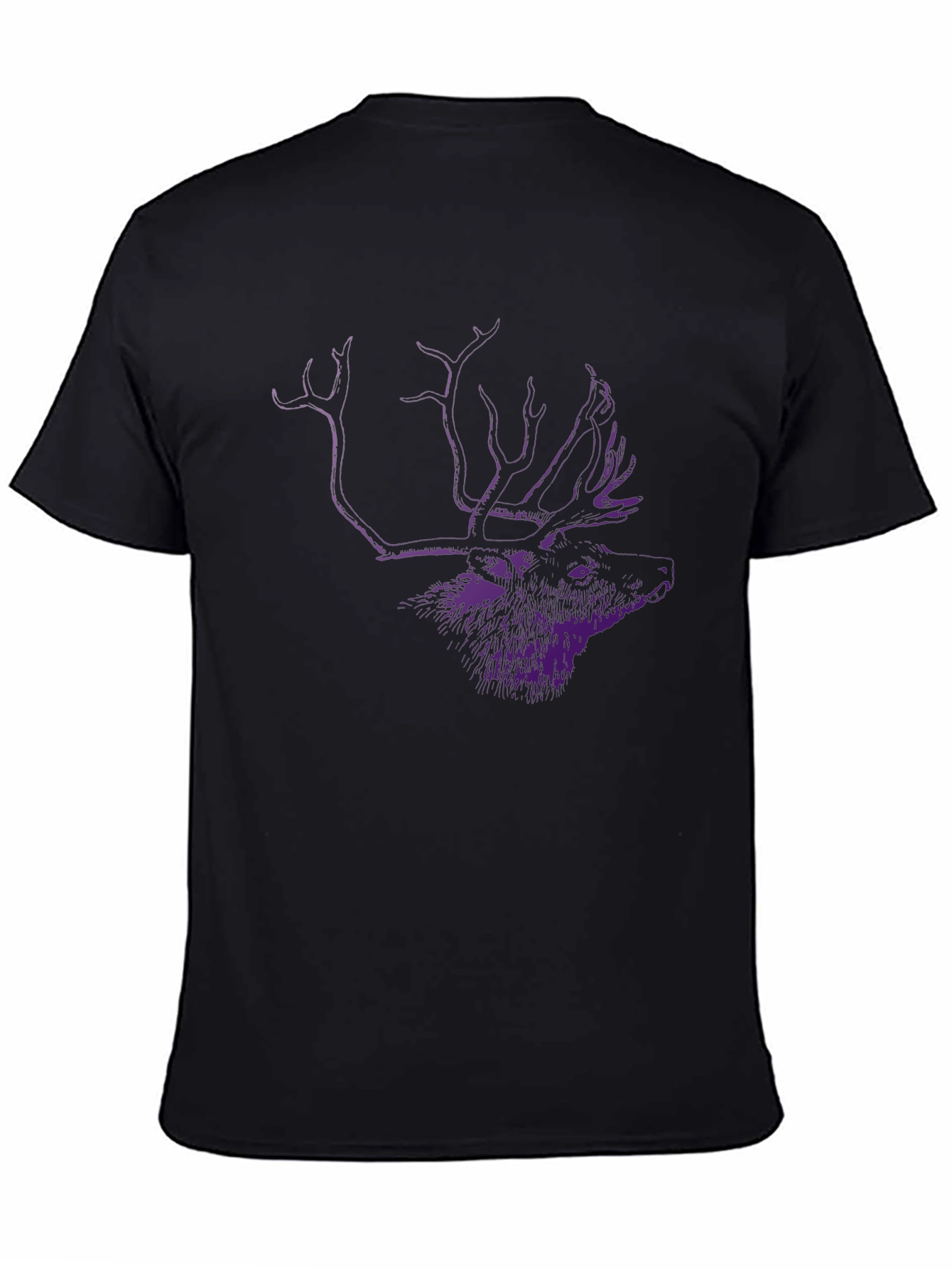 Black Deer Graphic Tee - Casual Style