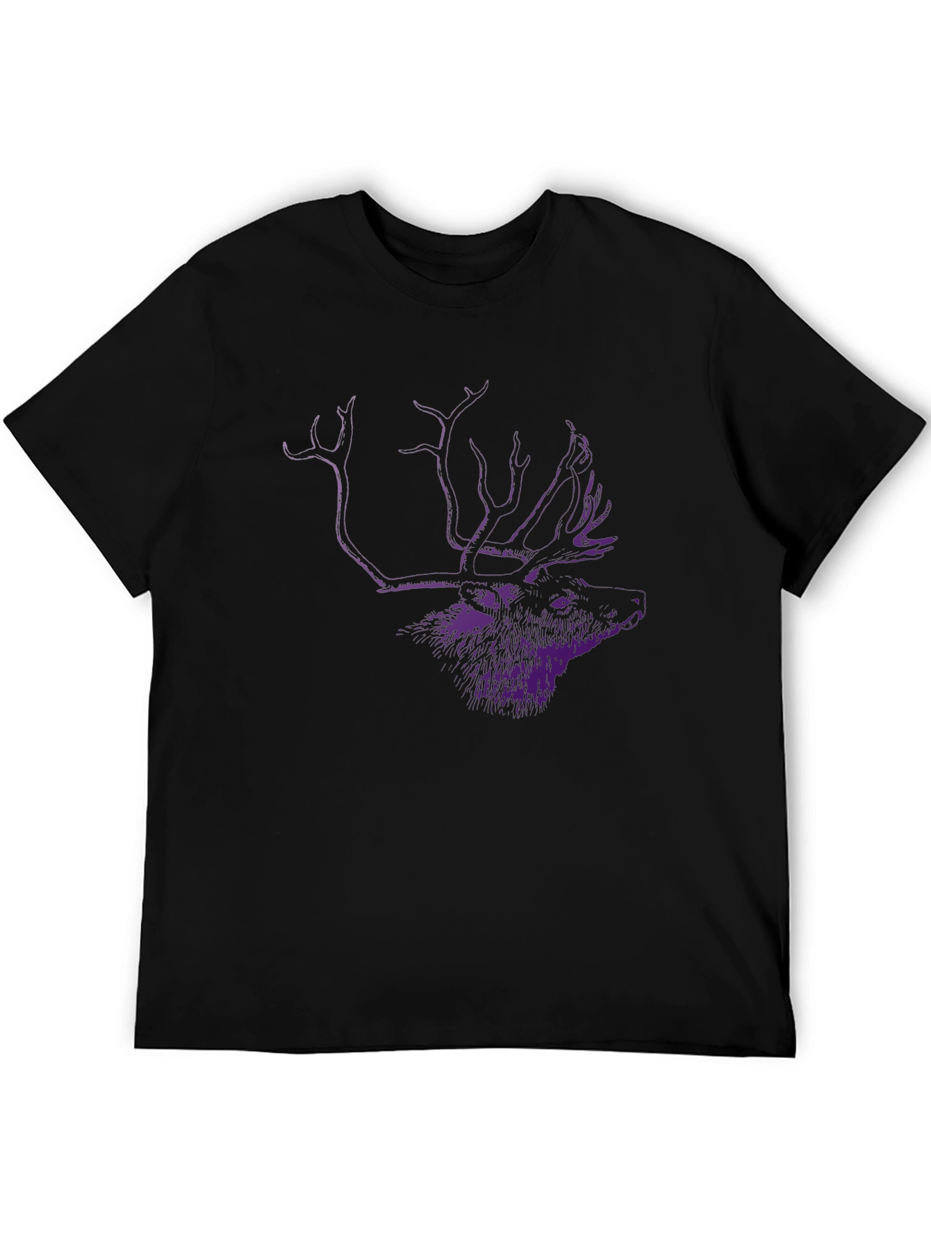 Black Deer Graphic Tee - Casual Style
