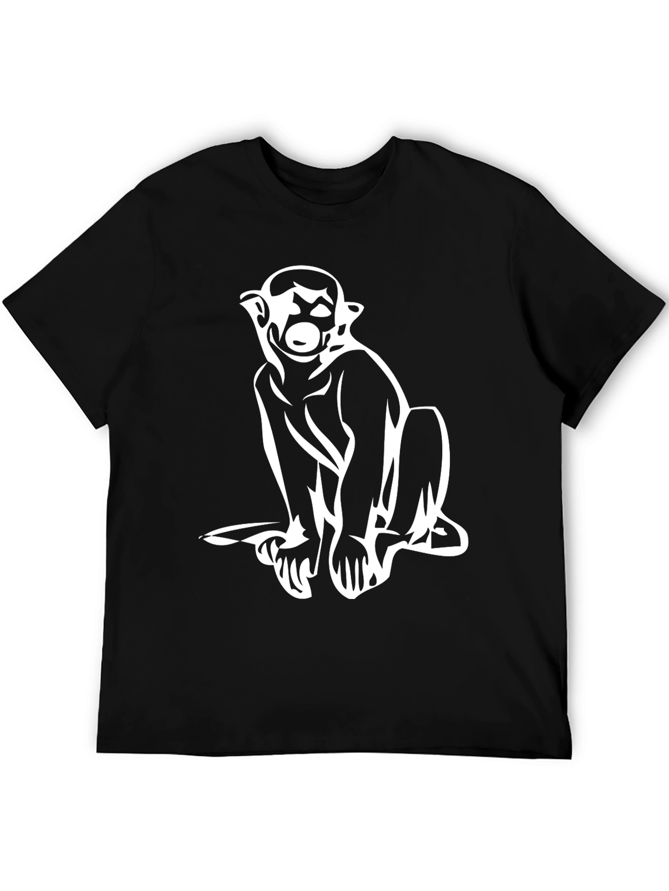 Monkey Graphic Black T-Shirt - Cool Casual Wear