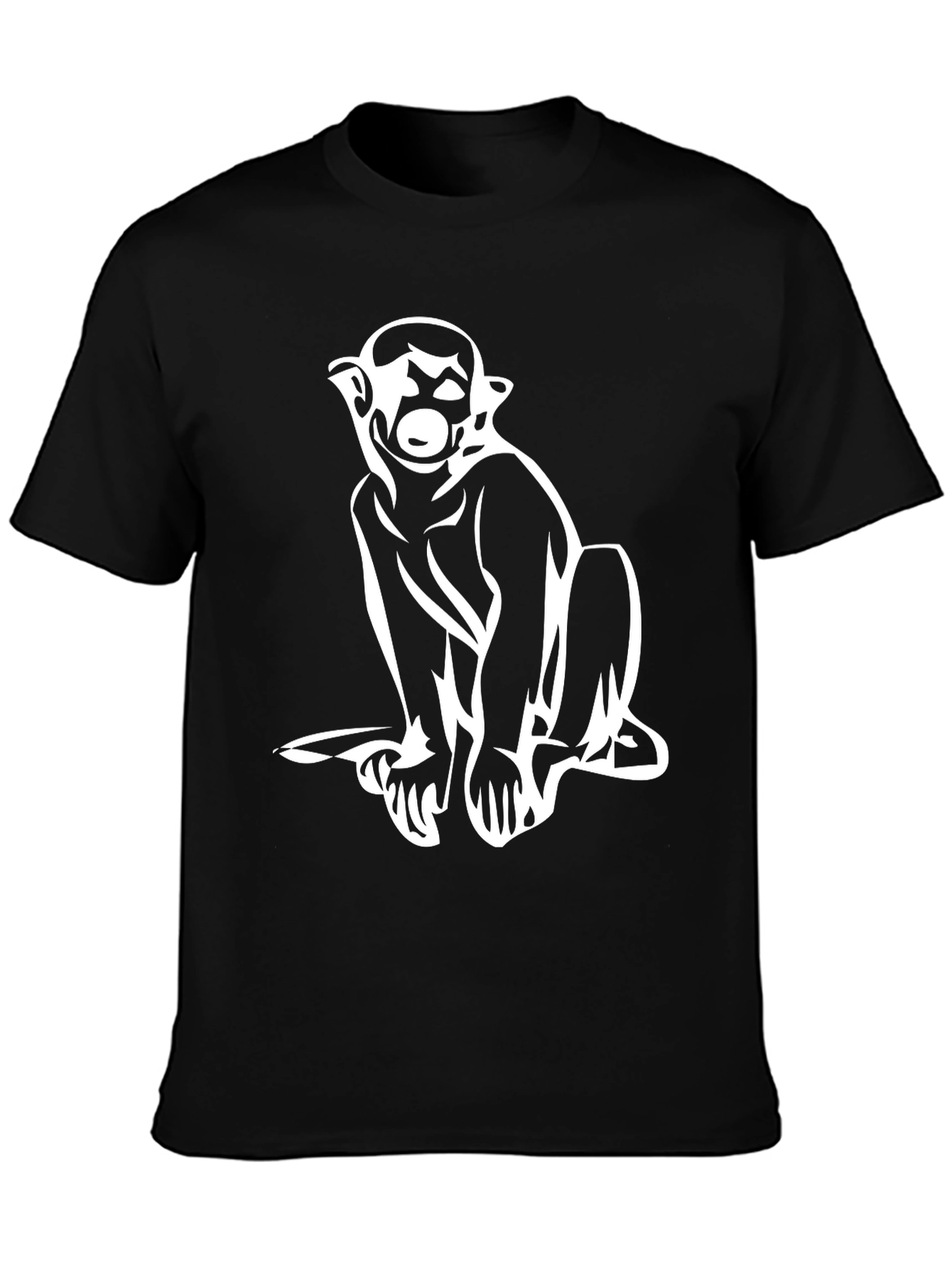 Monkey Graphic Black T-Shirt - Cool Casual Wear