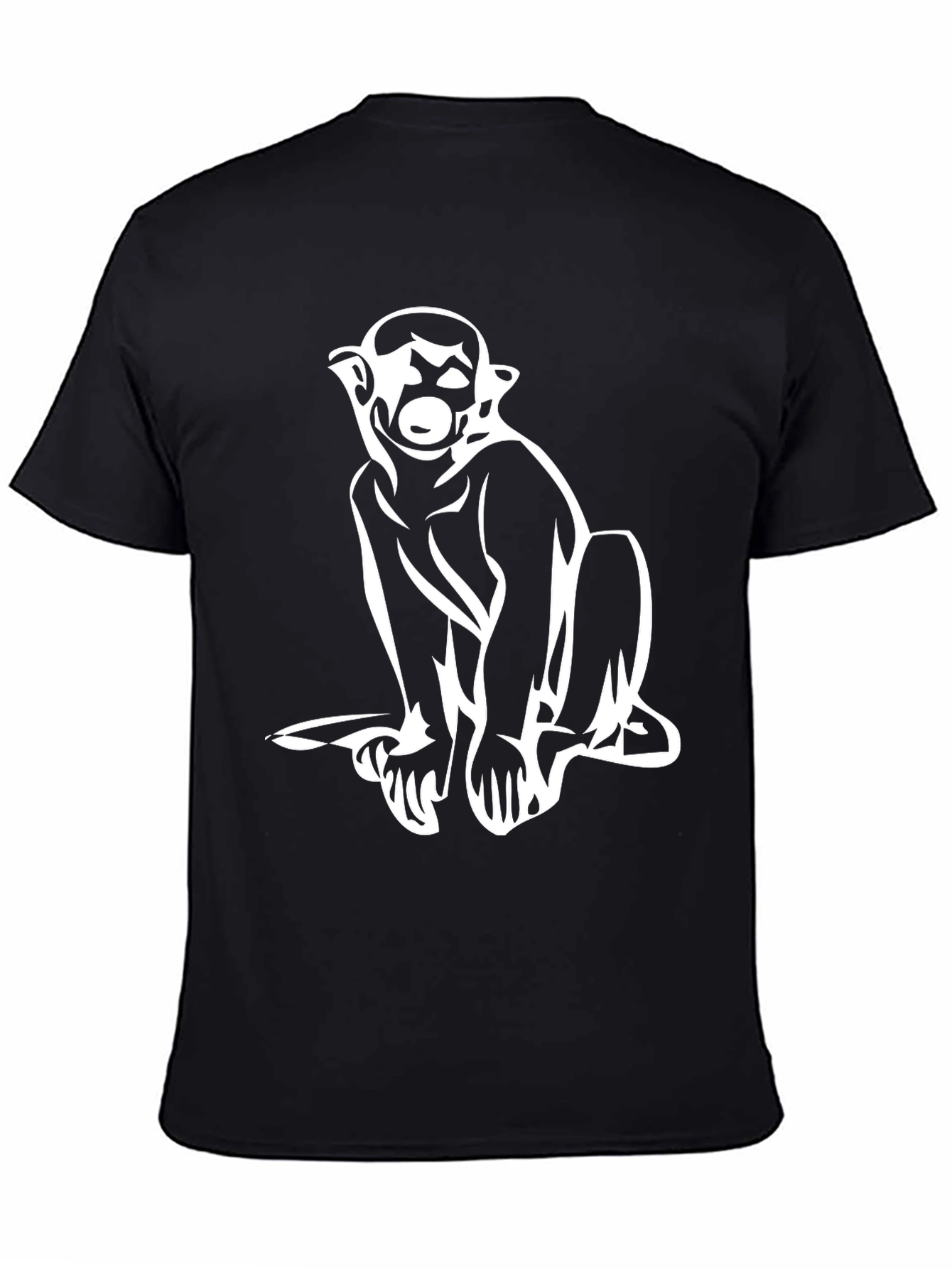 Monkey Graphic Black T-Shirt - Cool Casual Wear
