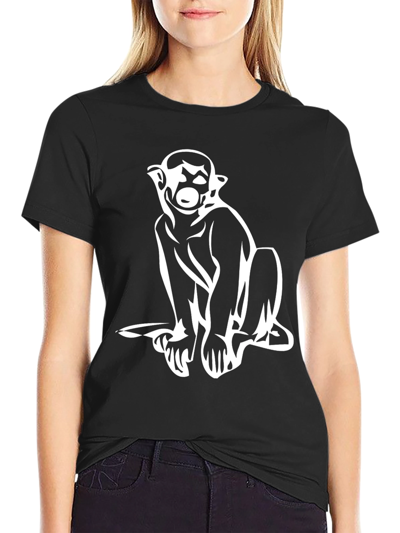 Monkey Graphic Black T-Shirt - Cool Casual Wear
