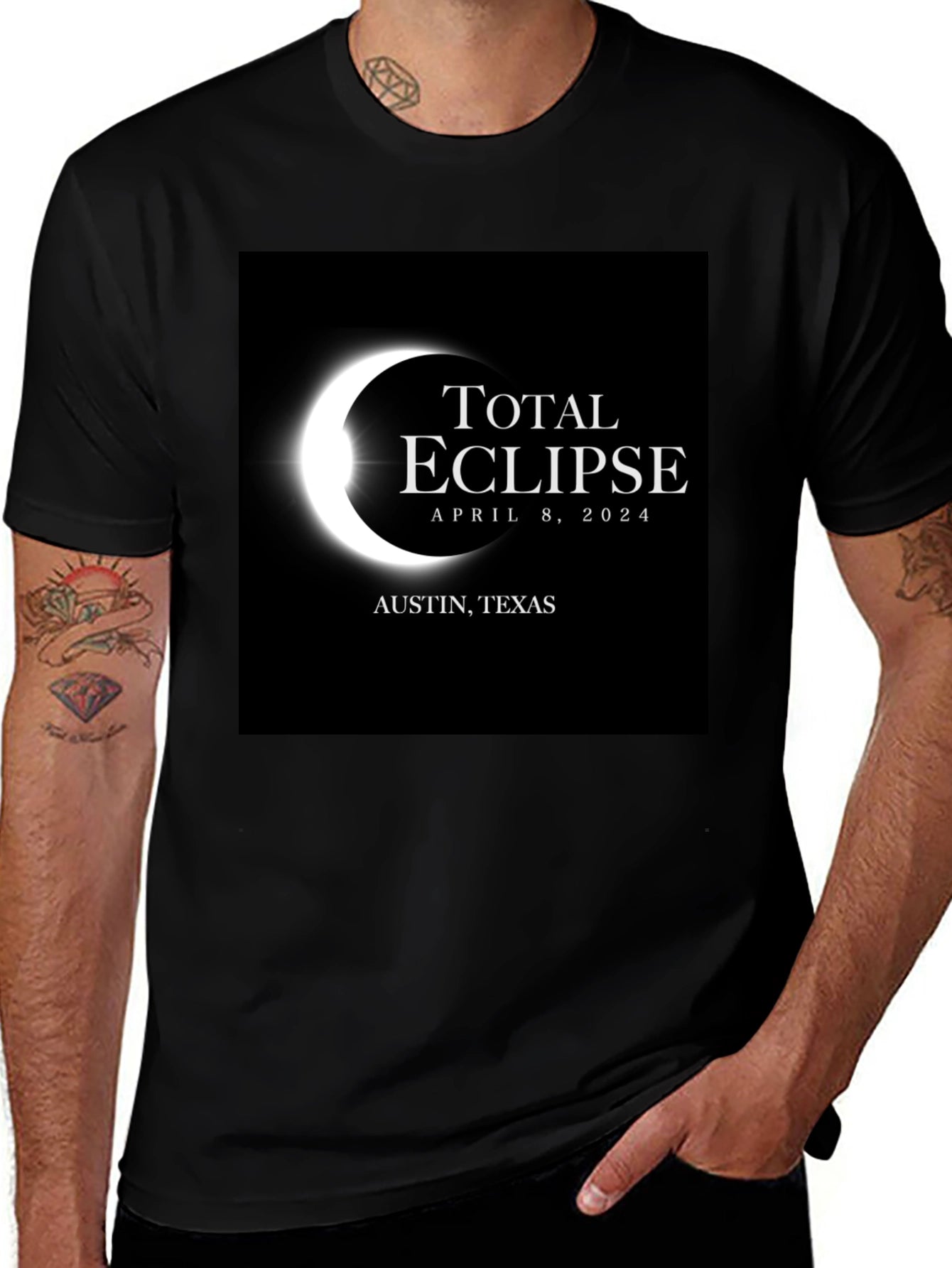 Total Eclipse April 8 2024 T-Shirt - Austin Texas