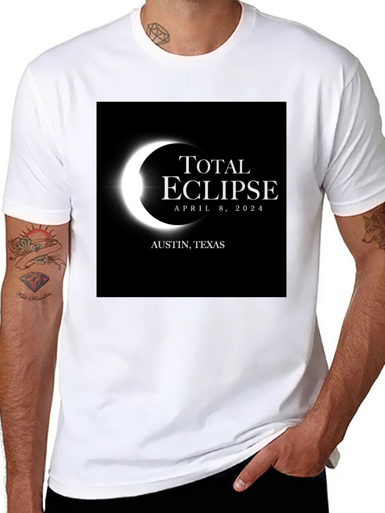 Total Eclipse April 8 2024 T-Shirt - Austin Texas