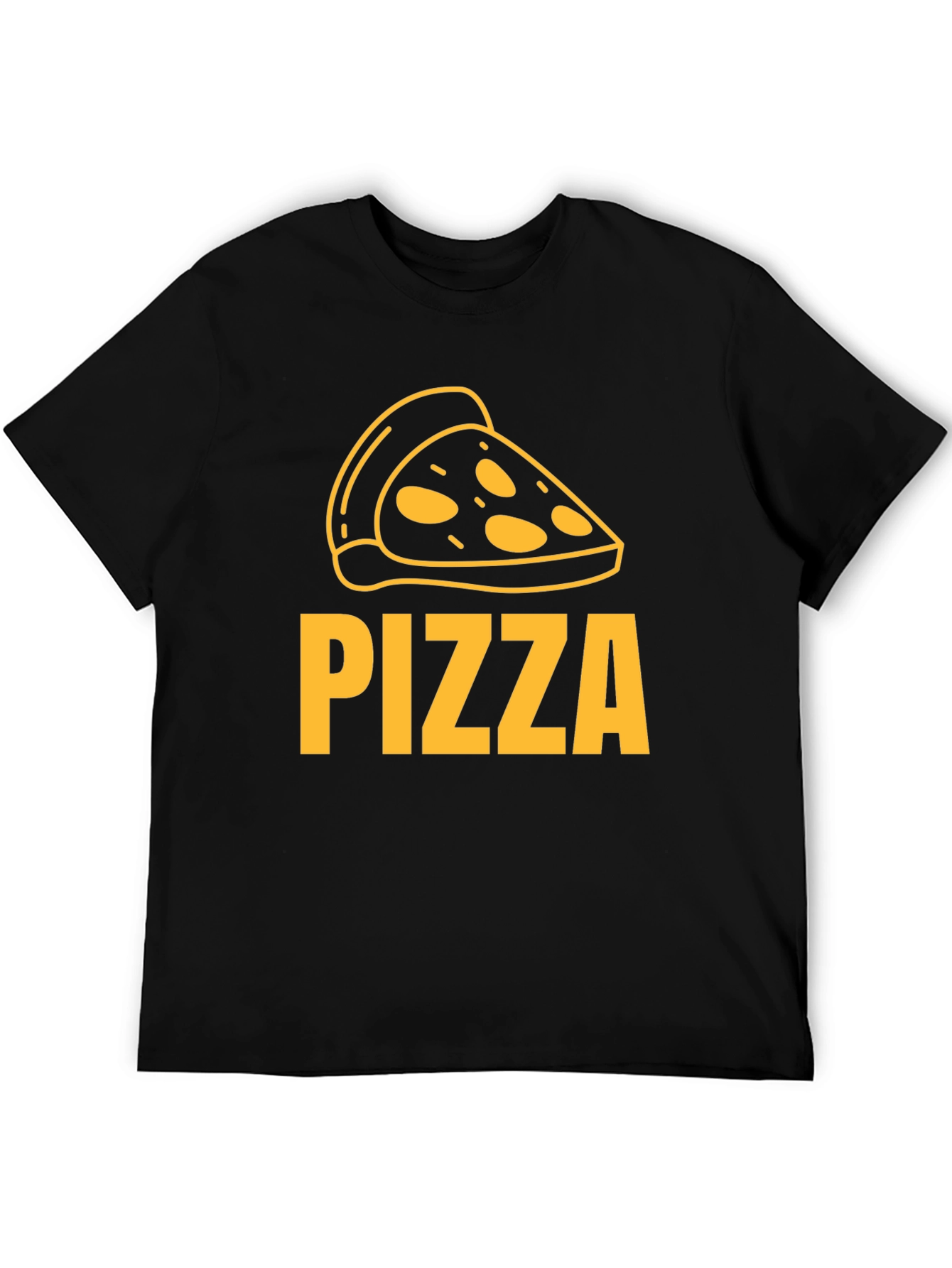 Pizza Lover Tee - Slice Graphic Mens Black T-Shirt