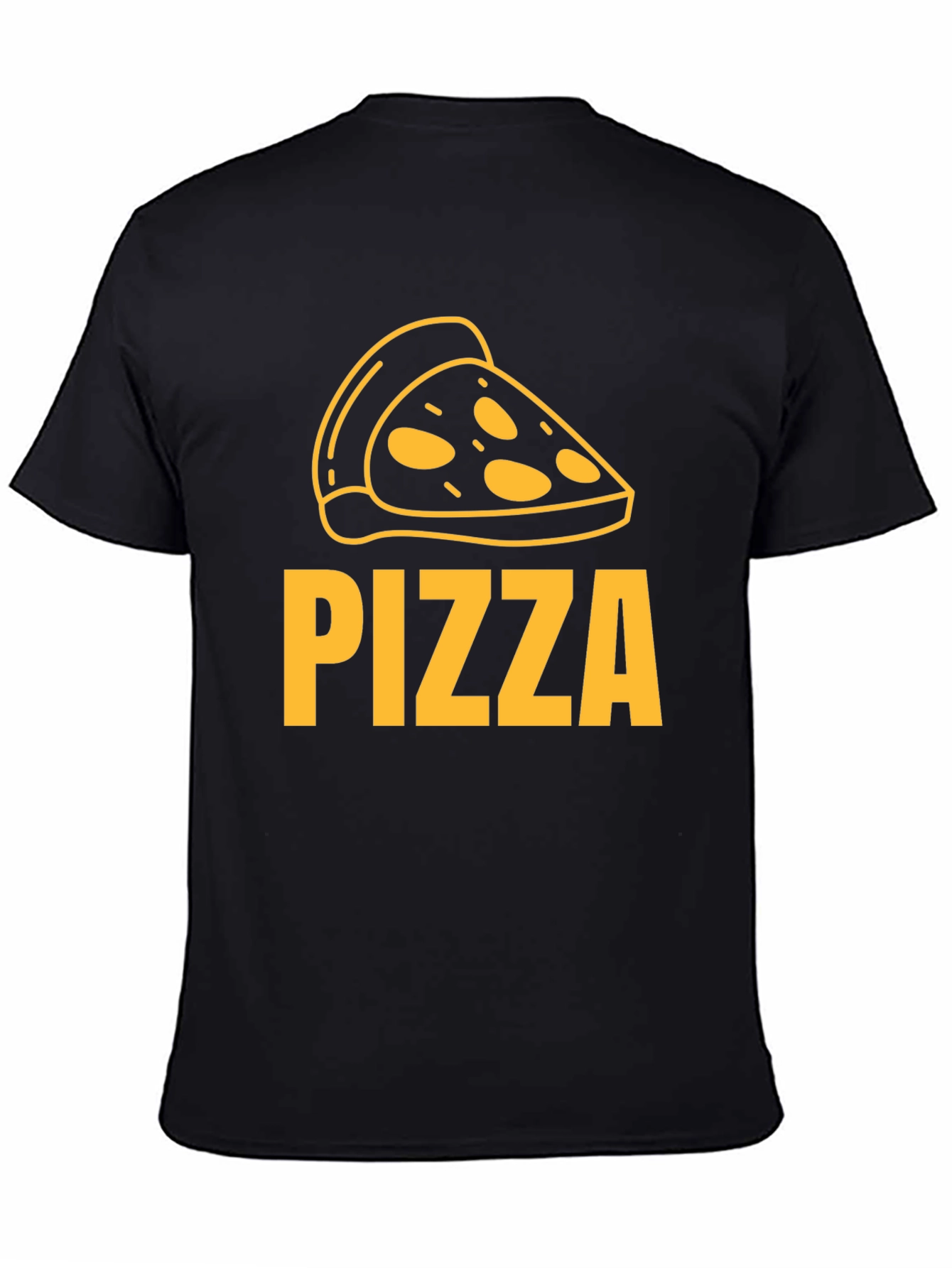 Pizza Lover Tee - Slice Graphic Mens Black T-Shirt