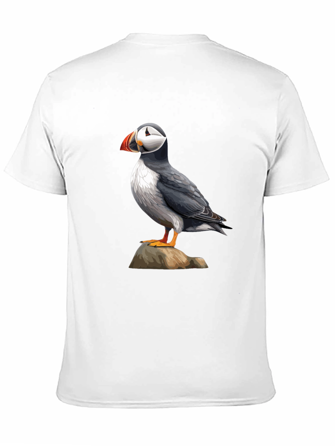 Puffin Bird Graphic T-Shirt - Black