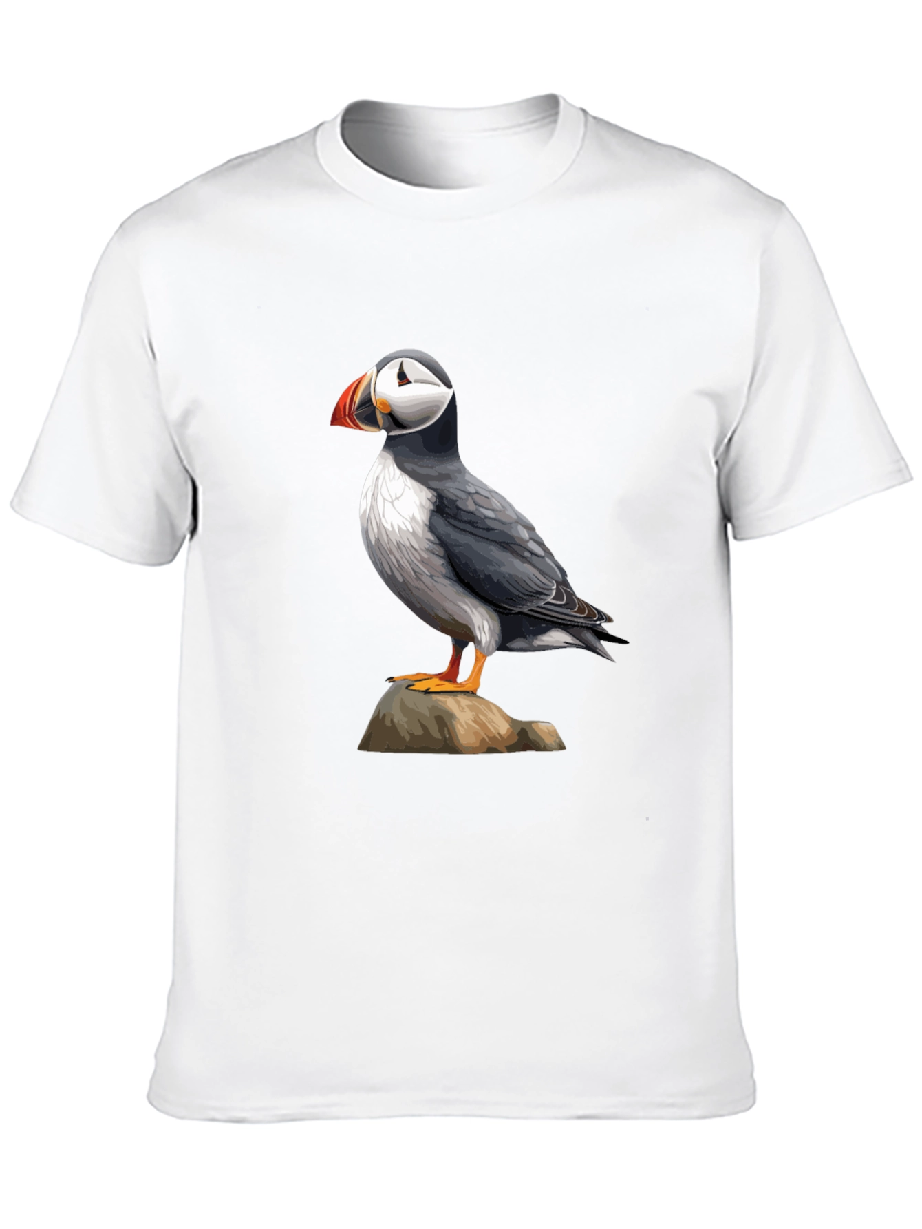 Puffin Bird Graphic T-Shirt - Black