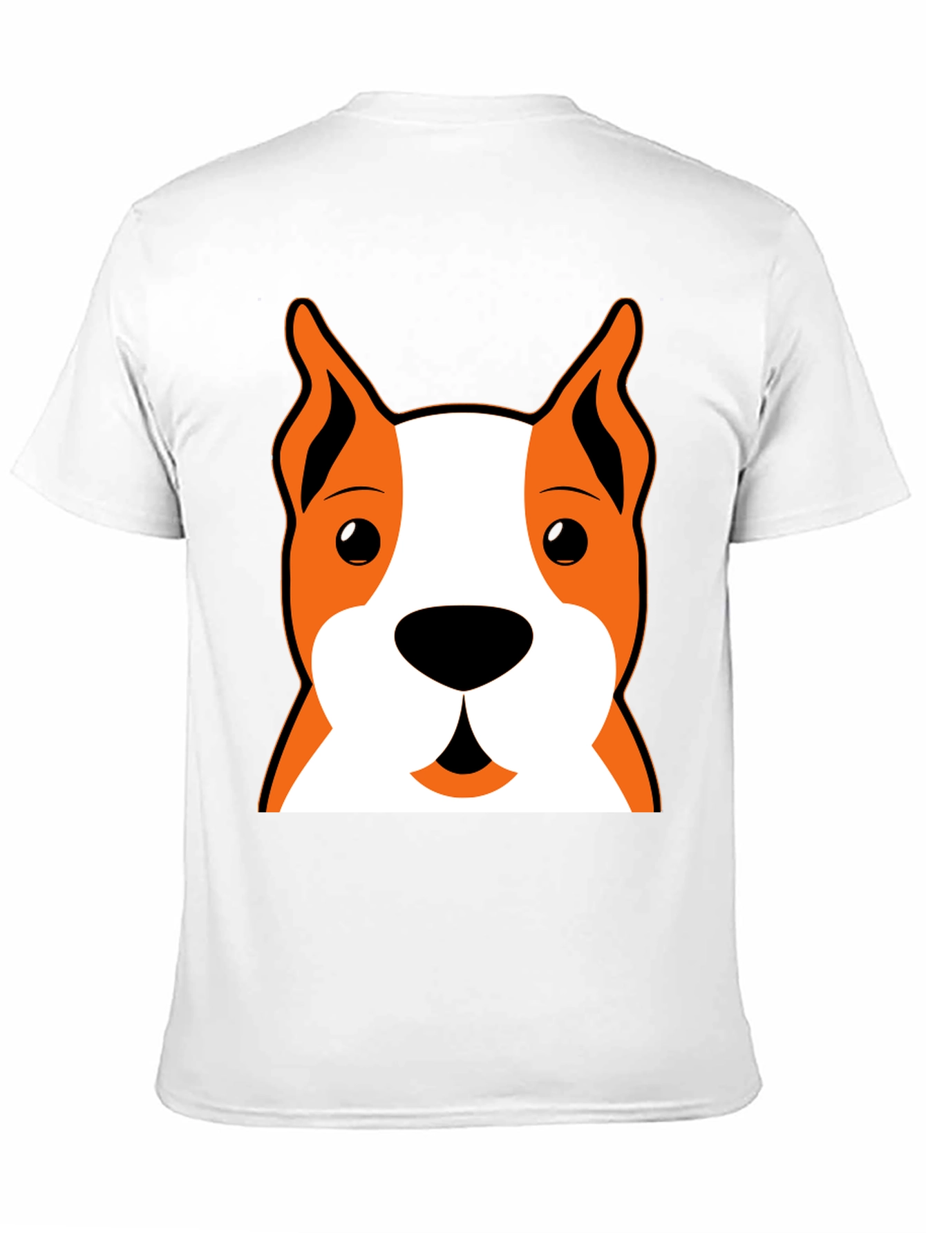 Dog Face Graphic Black T-Shirt