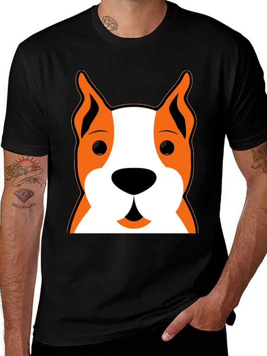 Dog Face Graphic Black T-Shirt