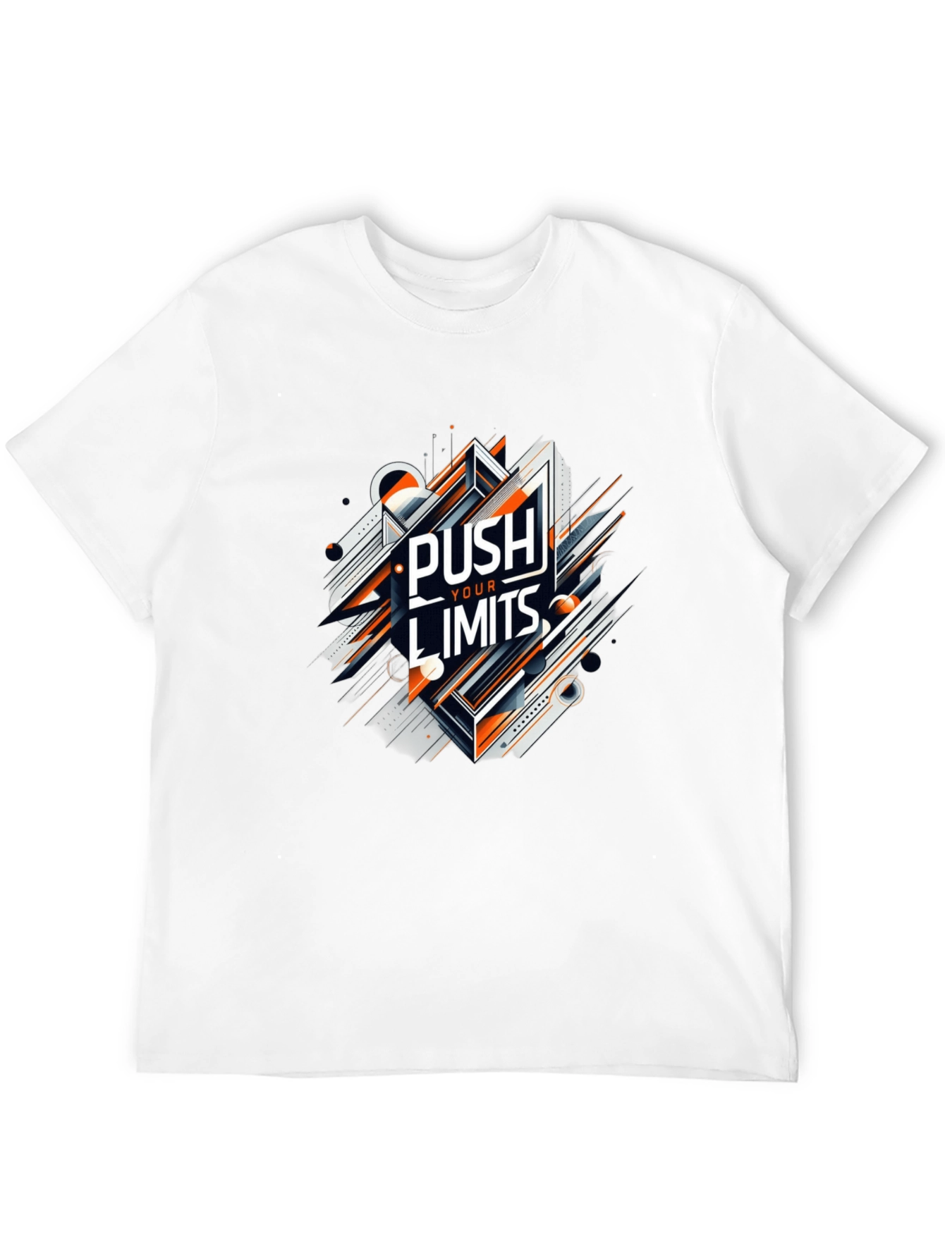Push Your Limits Graphic Tee - Black Cotton T-Shirt