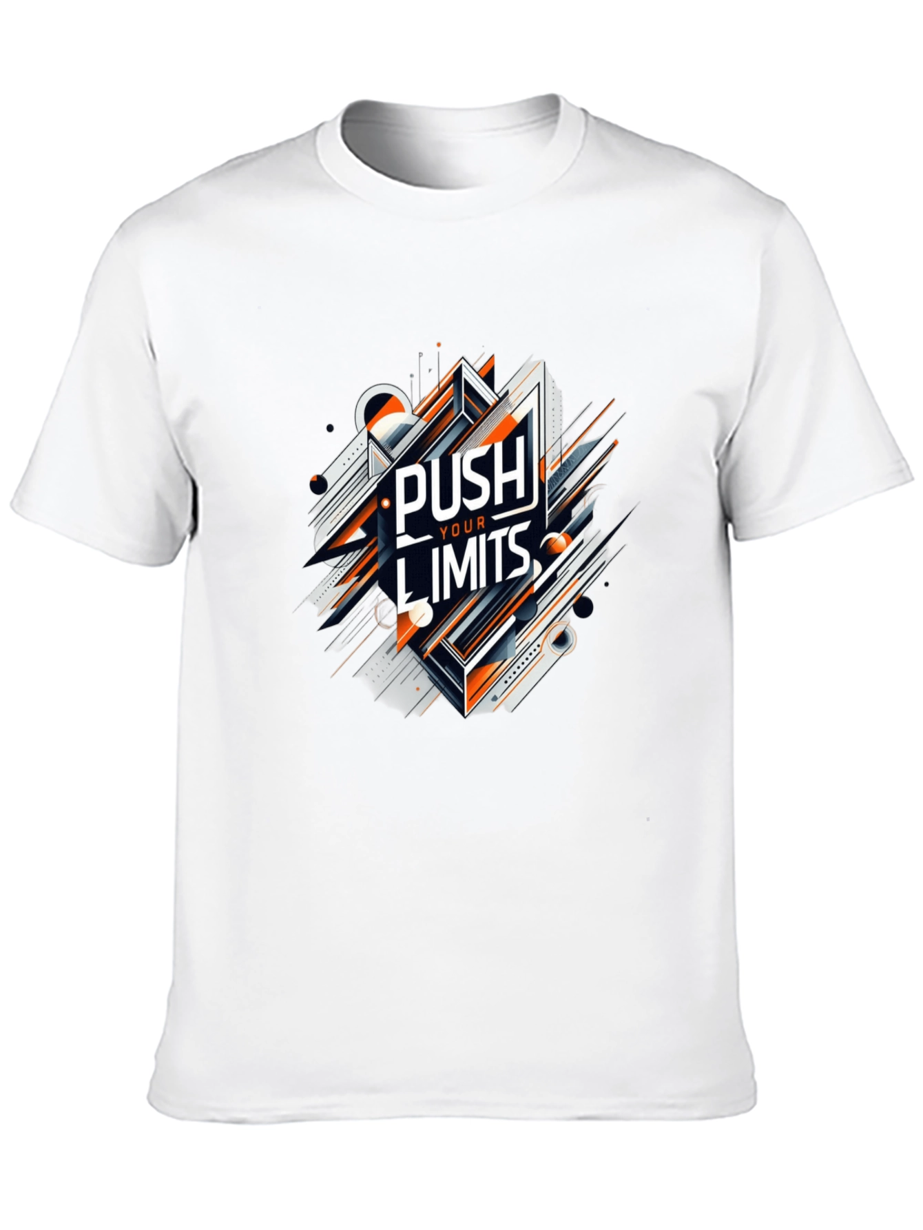 Push Your Limits Graphic Tee - Black Cotton T-Shirt