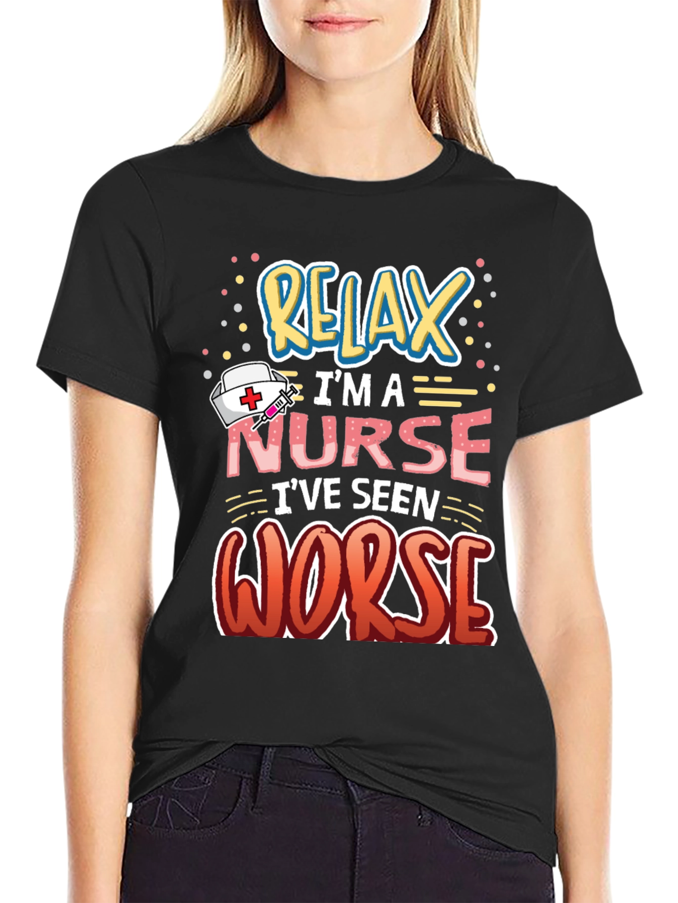 Relax Im A Nurse Graphic Tee