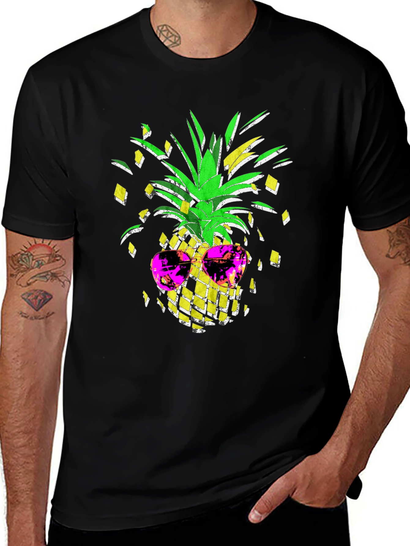 Cool Pineapple Sunglasses Graphic T-Shirt