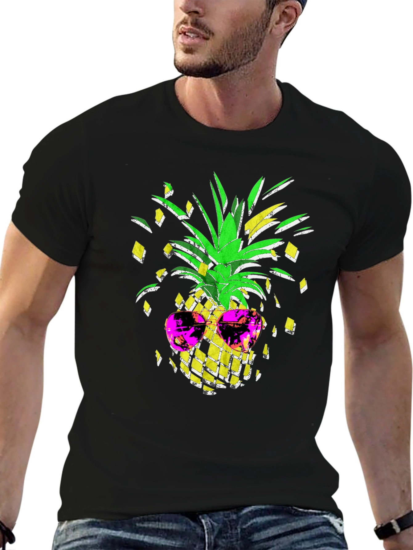 Cool Pineapple Sunglasses Graphic T-Shirt
