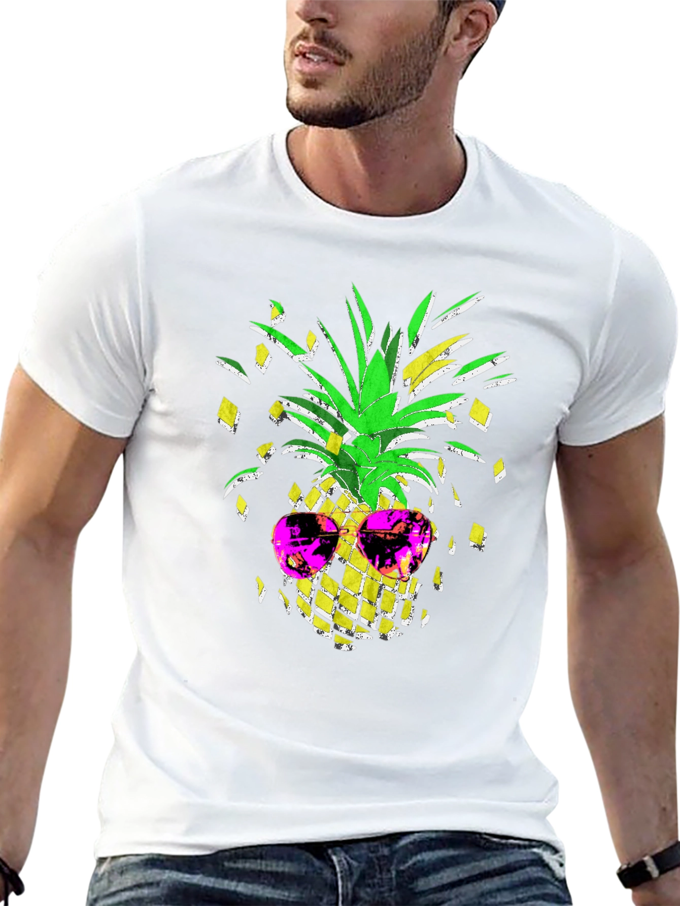 Cool Pineapple Sunglasses Graphic T-Shirt