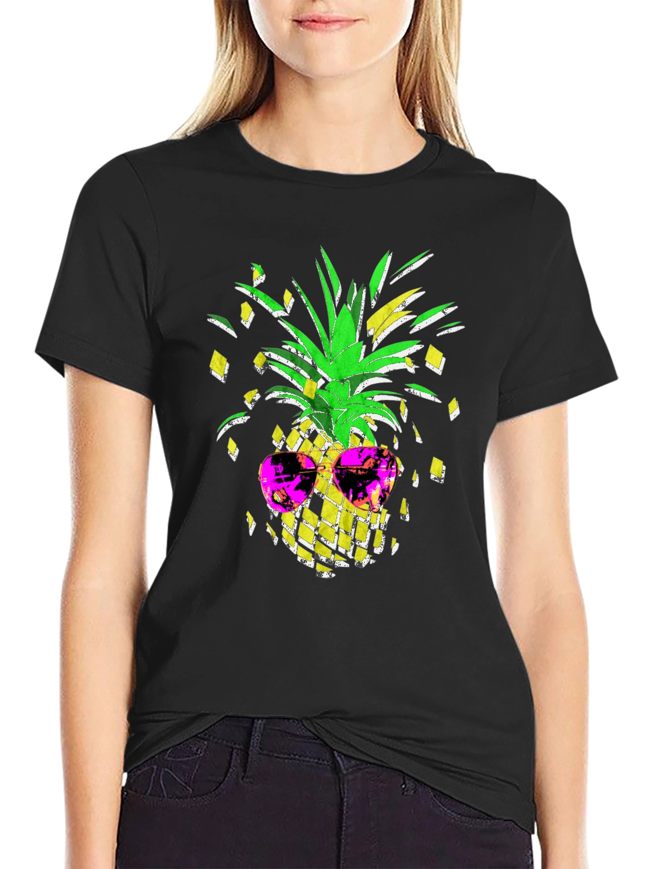 Cool Pineapple Sunglasses Graphic T-Shirt