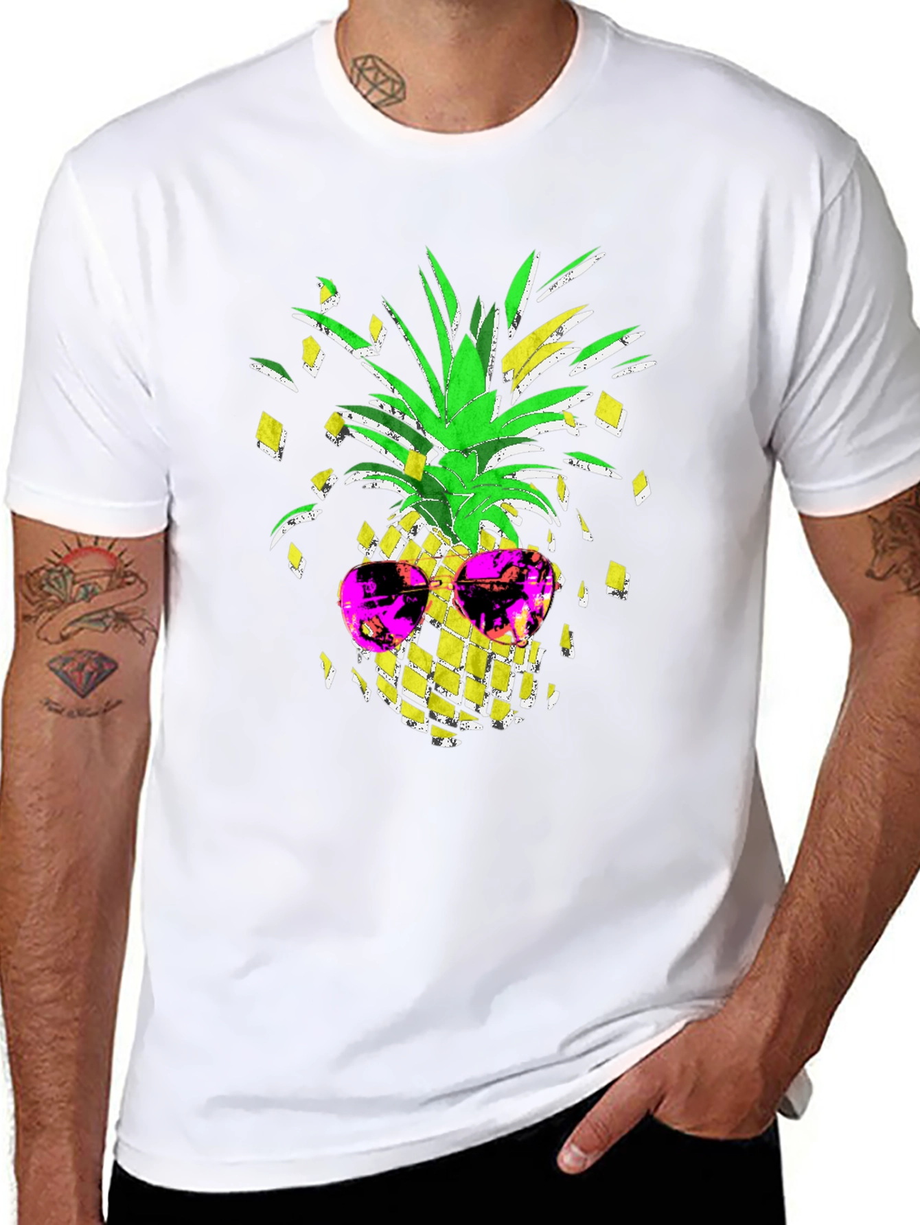 Cool Pineapple Sunglasses Graphic T-Shirt