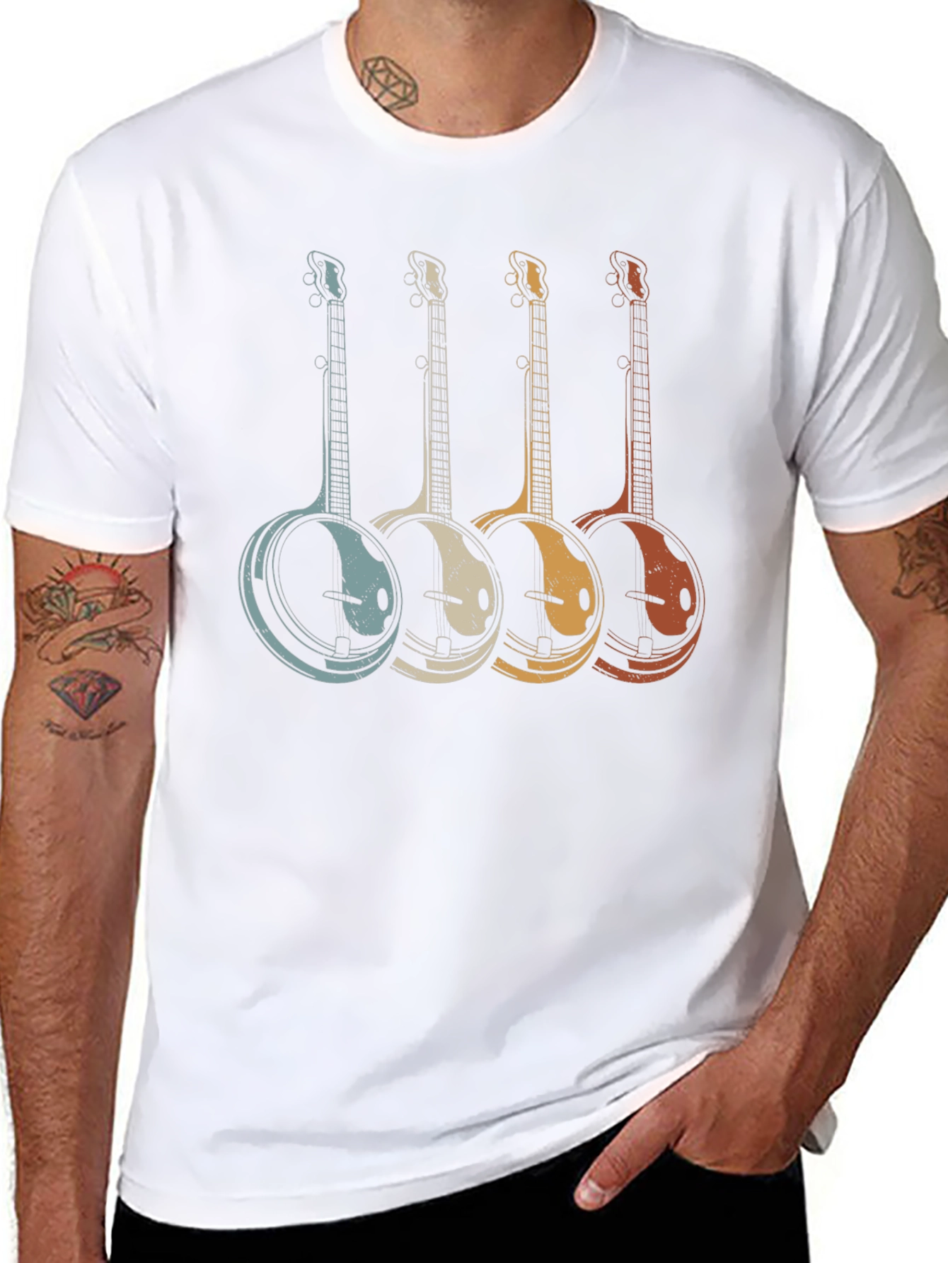 Retro Banjo T-Shirt - Musician Tee