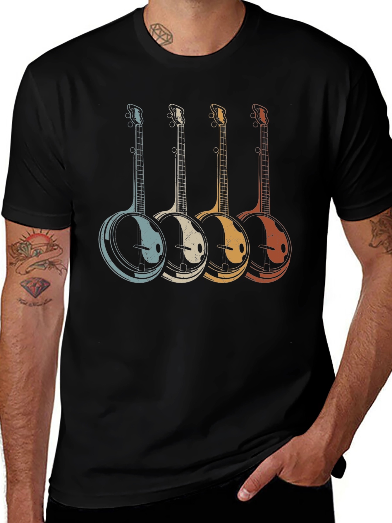 Retro Banjo T-Shirt - Musician Tee