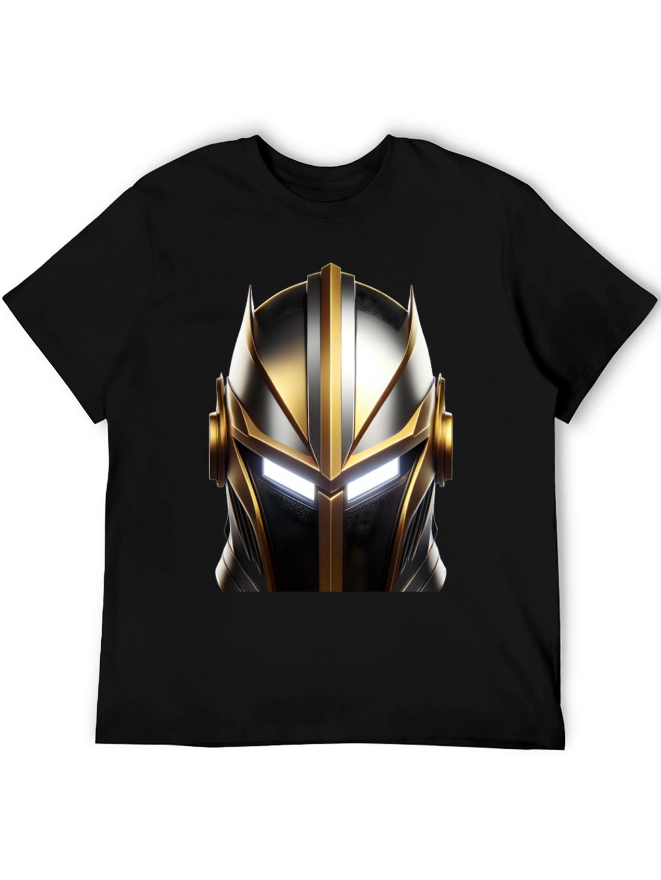 Knight Helmet Graphic Black T-Shirt