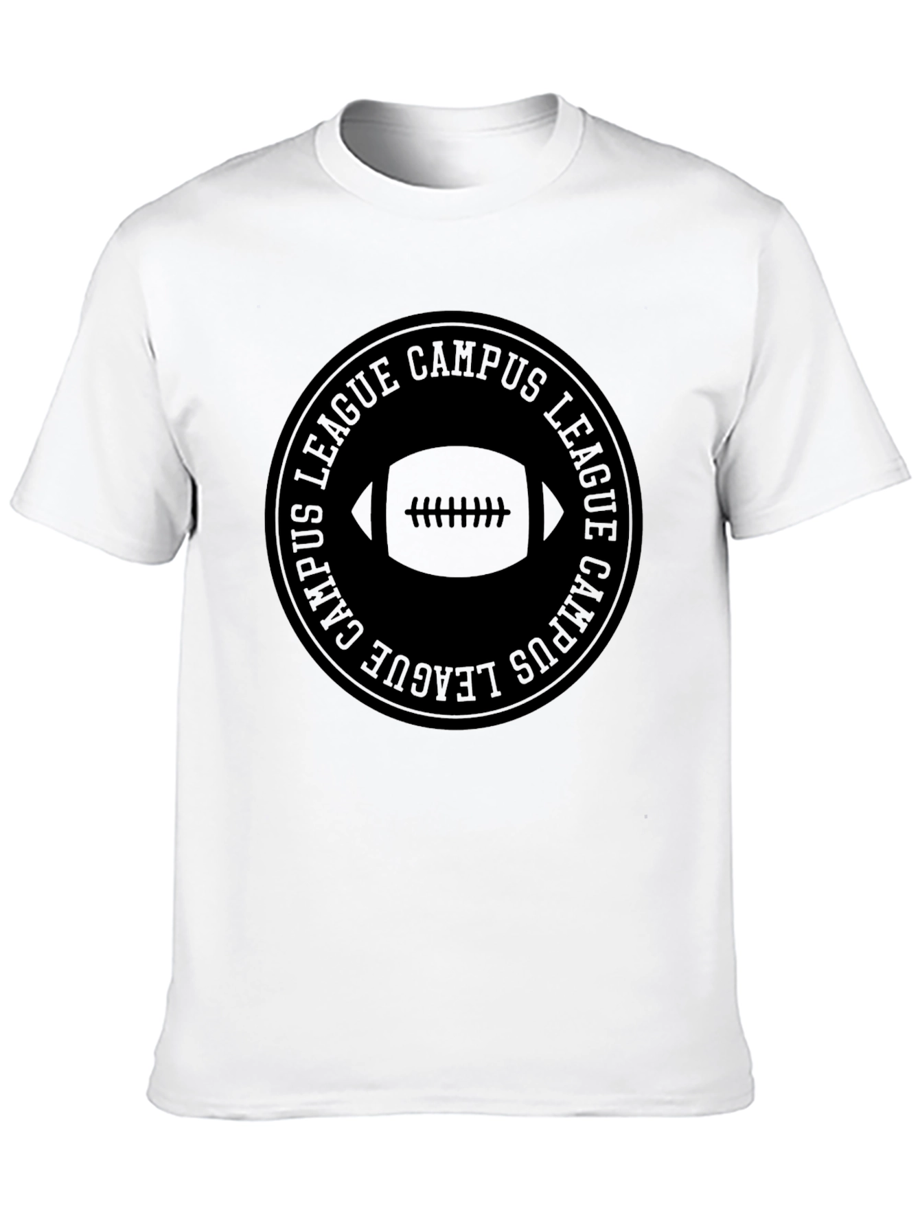 Campus League Football Black T-Shirt