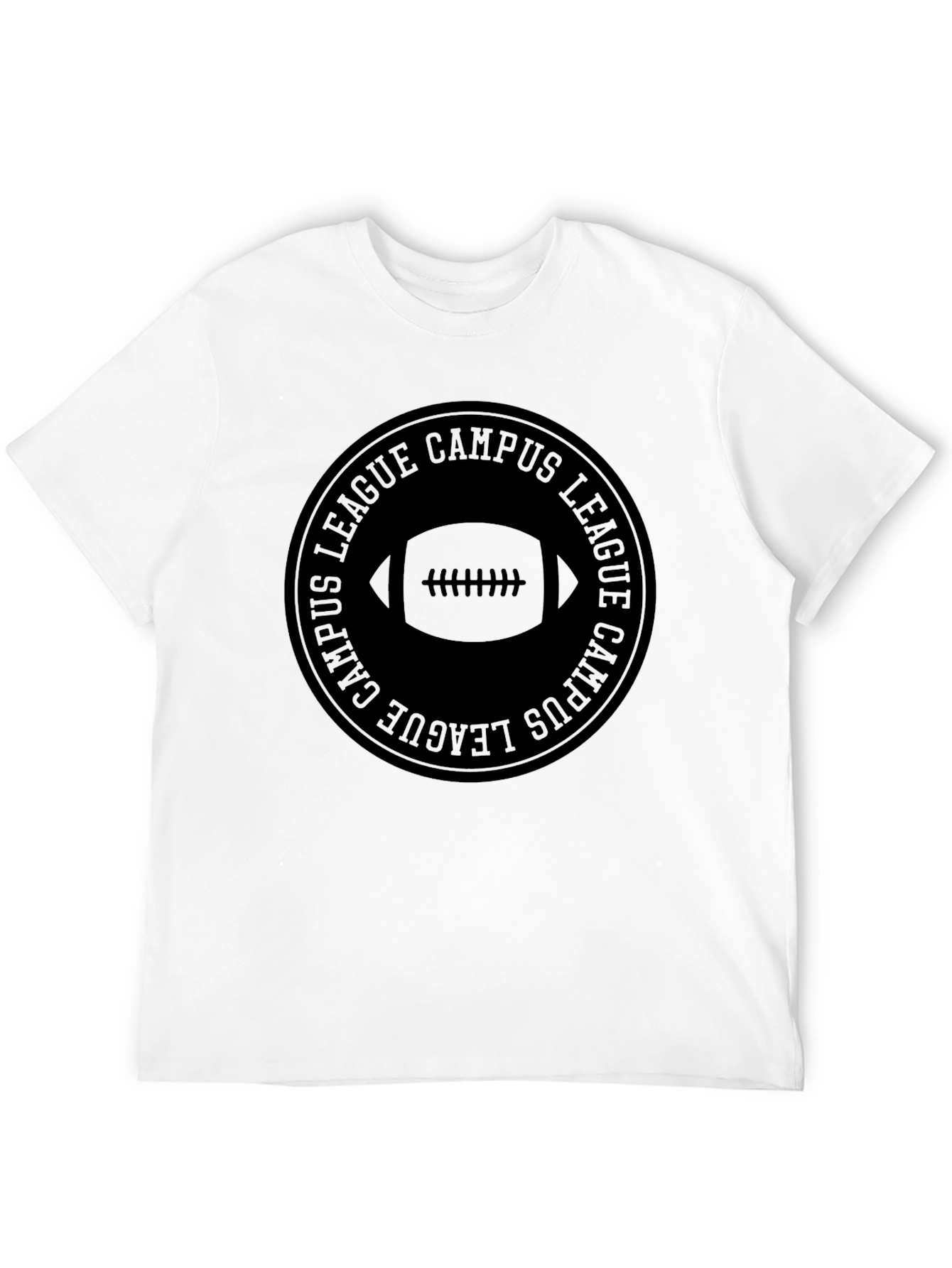 Campus League Football Black T-Shirt