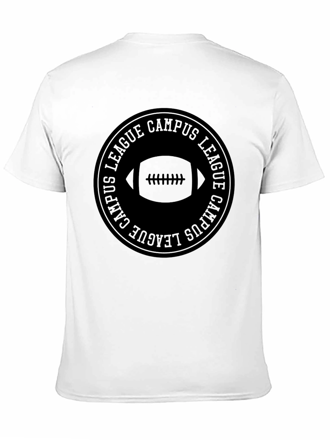 Campus League Football Black T-Shirt