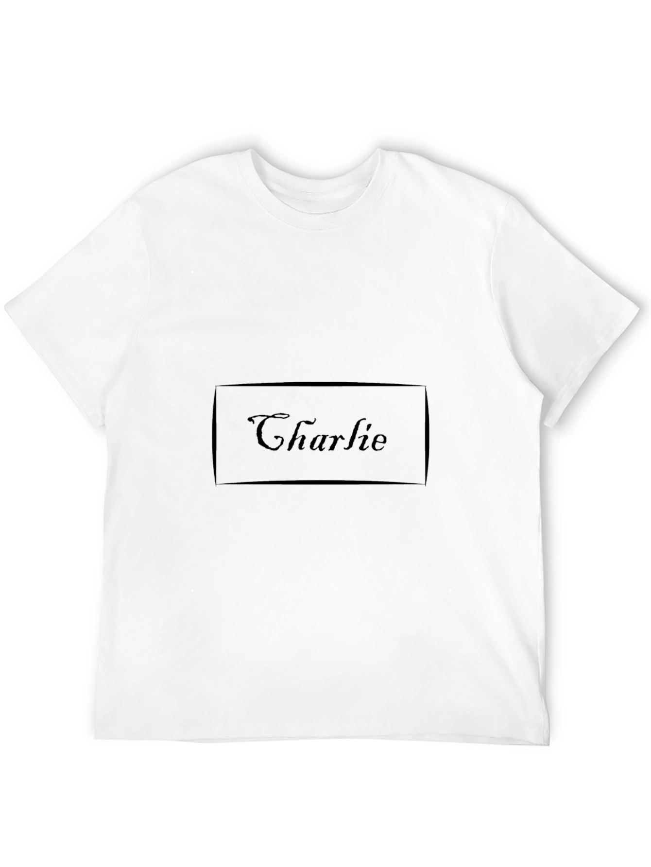 Mens Black Charlie Graphic Tee - Classic Style