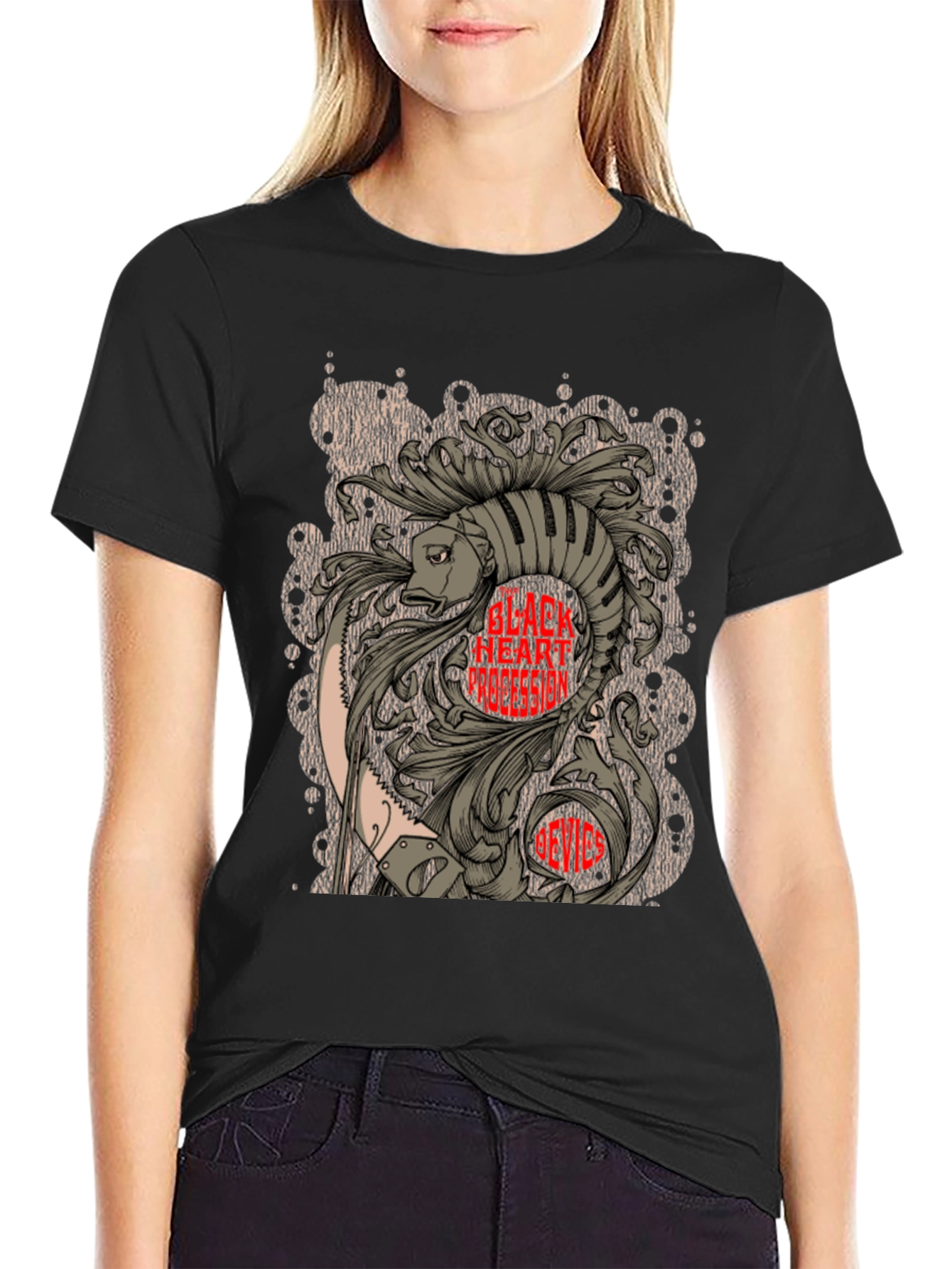 Graphic Fish T-Shirt - Unique Artistic Design