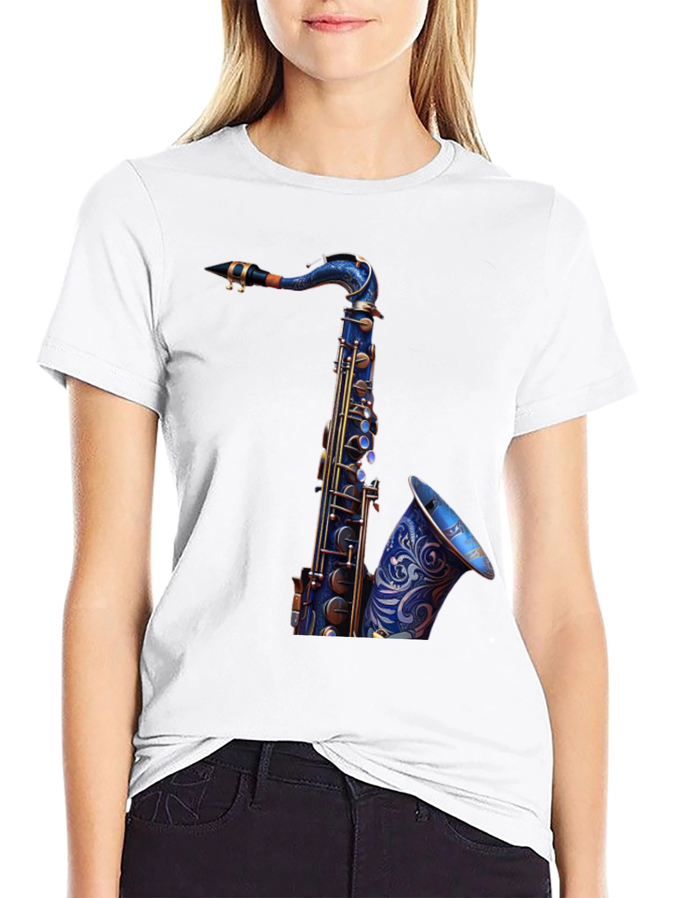 Saxophone Graphic Tee - Cool Musician Shirt