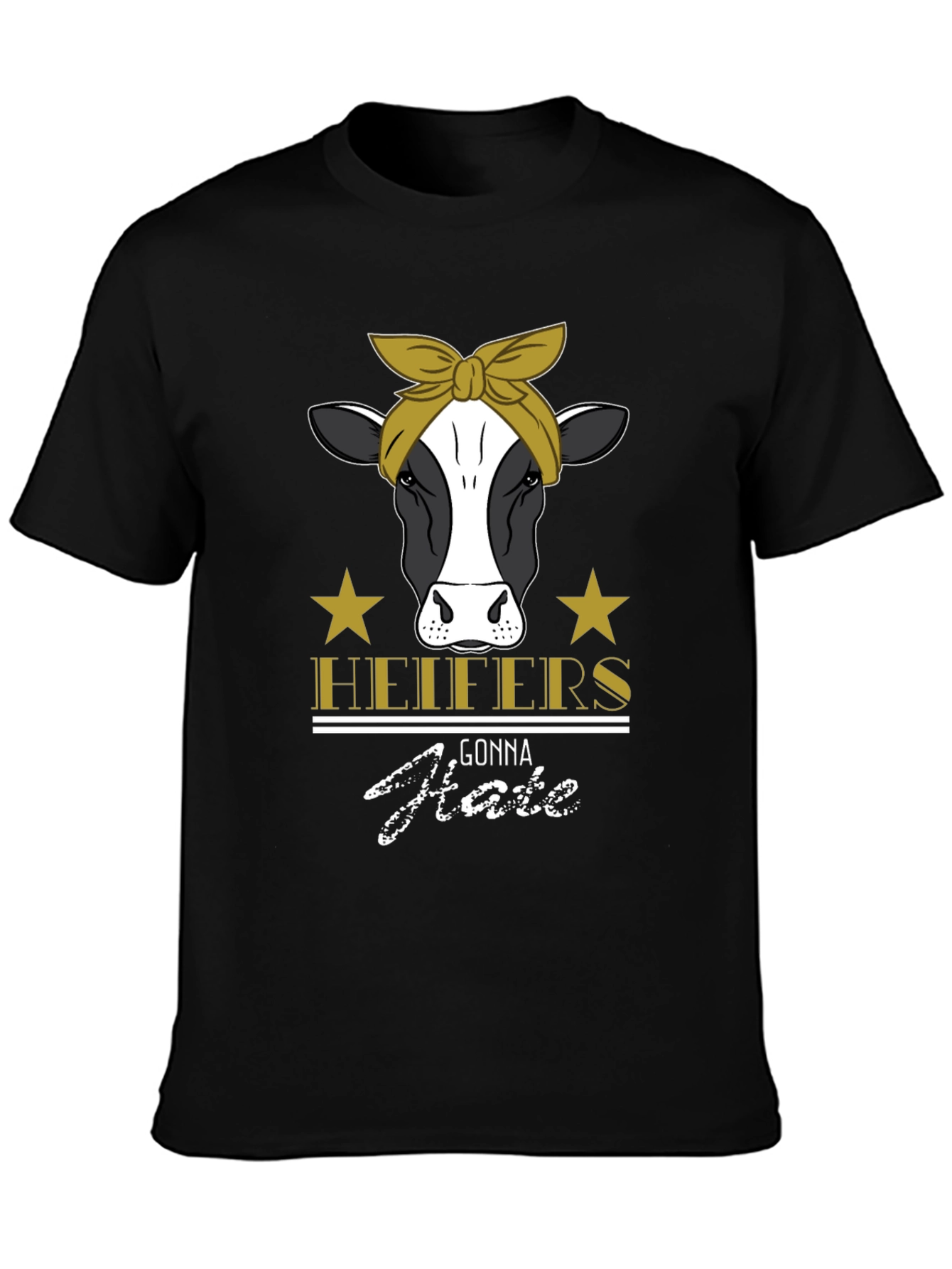 Heifers Gonna Hate Graphic T-Shirt - Black Cotton