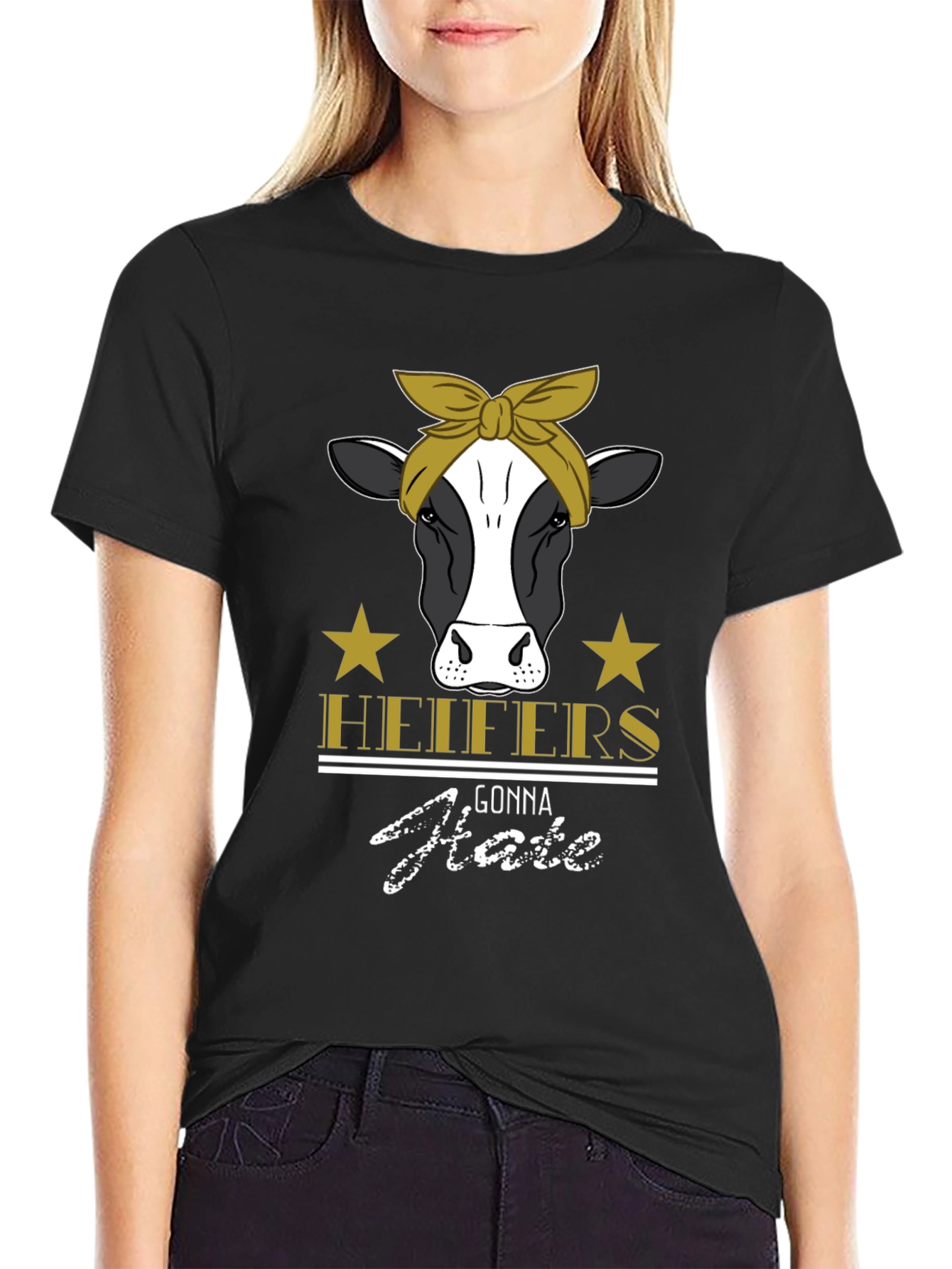 Heifers Gonna Hate Graphic T-Shirt - Black Cotton