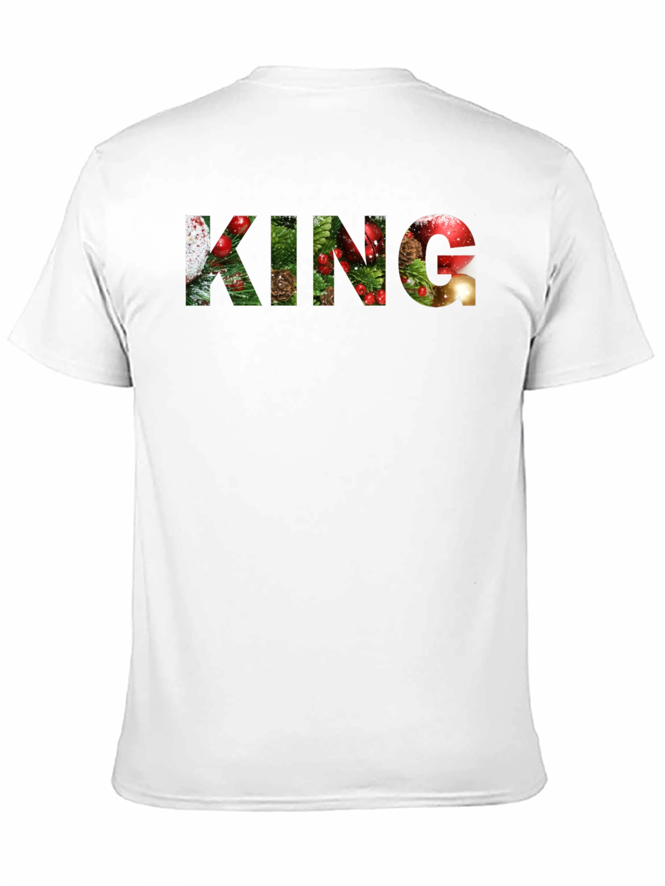 Festive KING Graphic Print Black T-Shirt