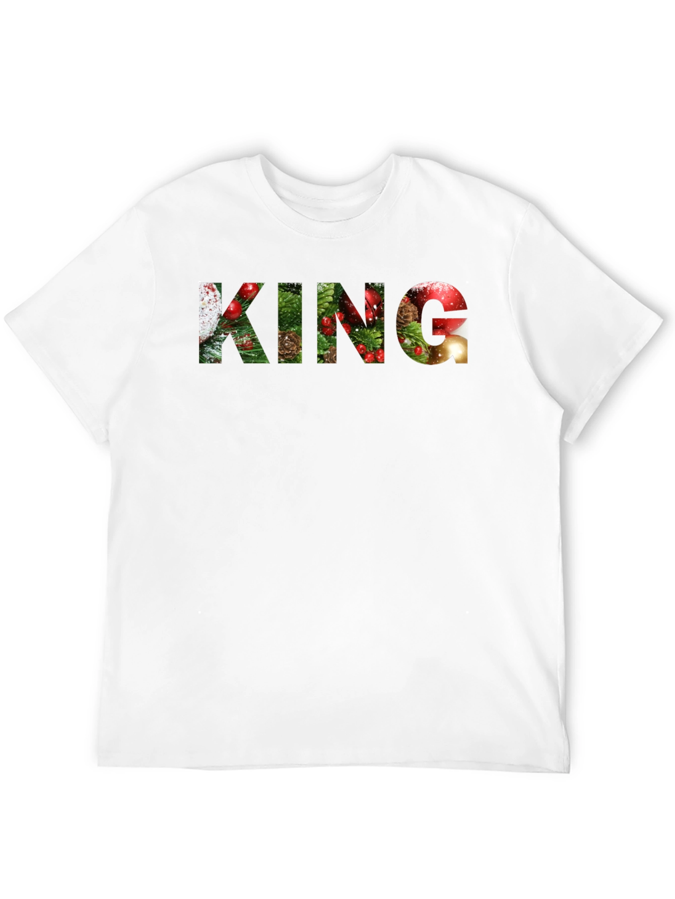 Festive KING Graphic Print Black T-Shirt