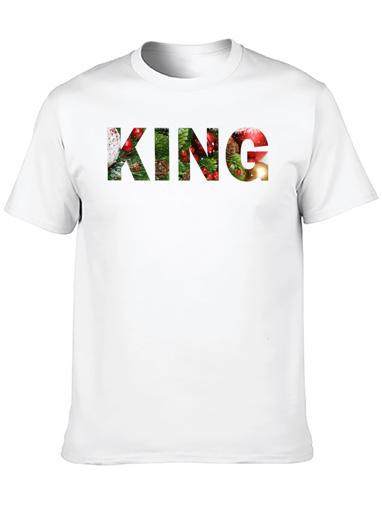 Festive KING Graphic Print Black T-Shirt