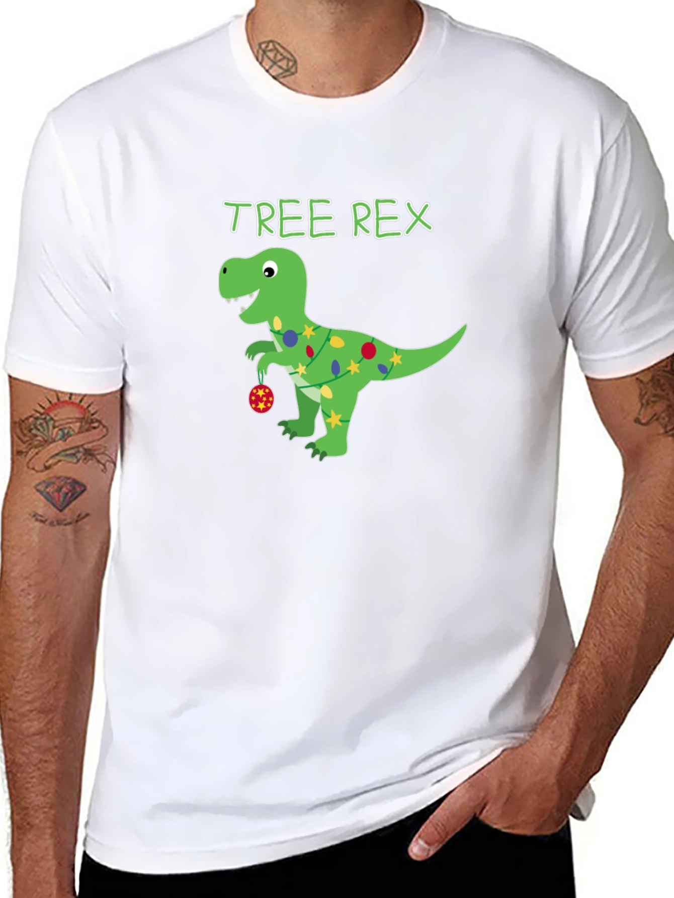 Tree Rex Christmas T-Shirt - Dinosaur Holiday Apparel
