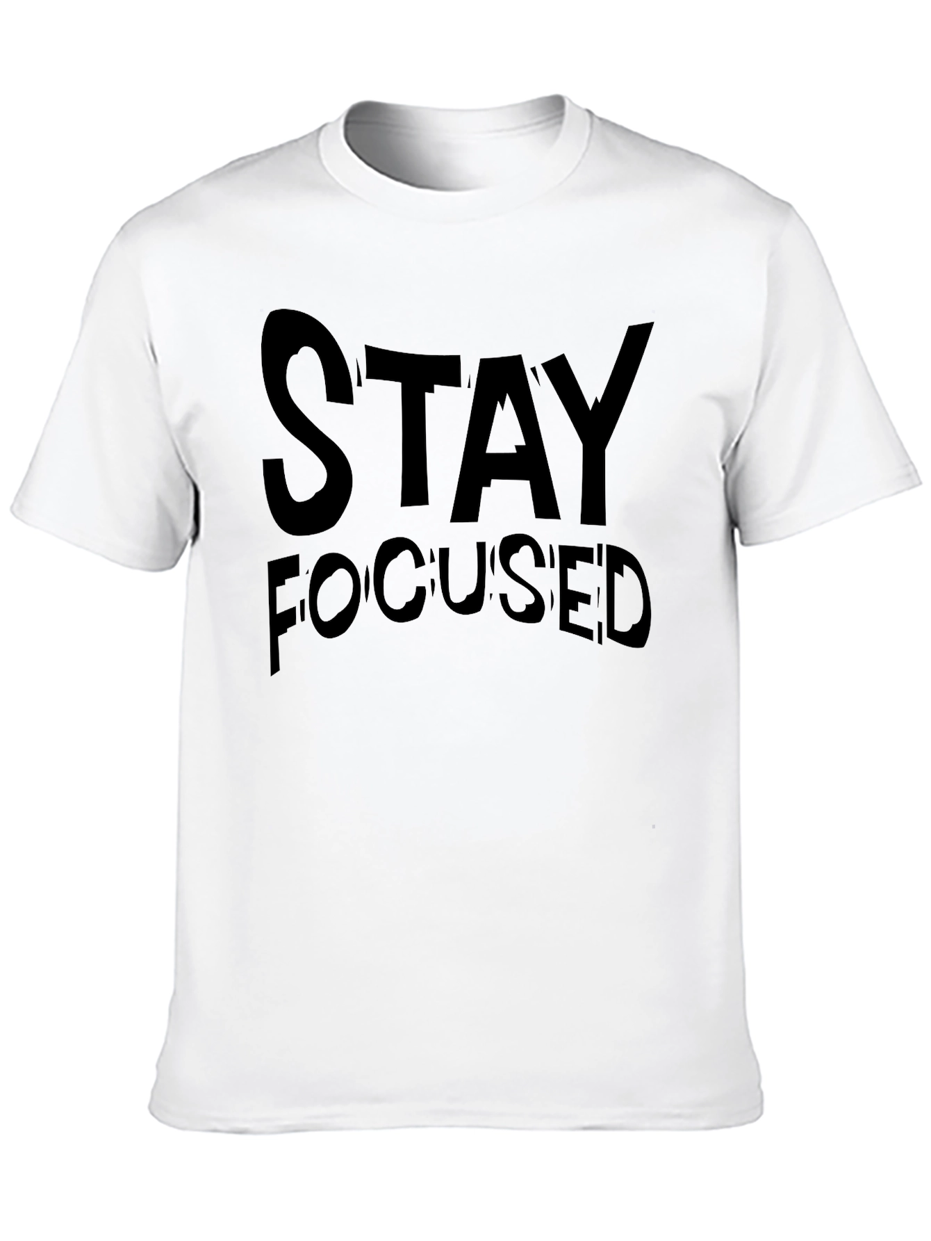 Stay Focused Graphic Tee - Black Casual Shirt