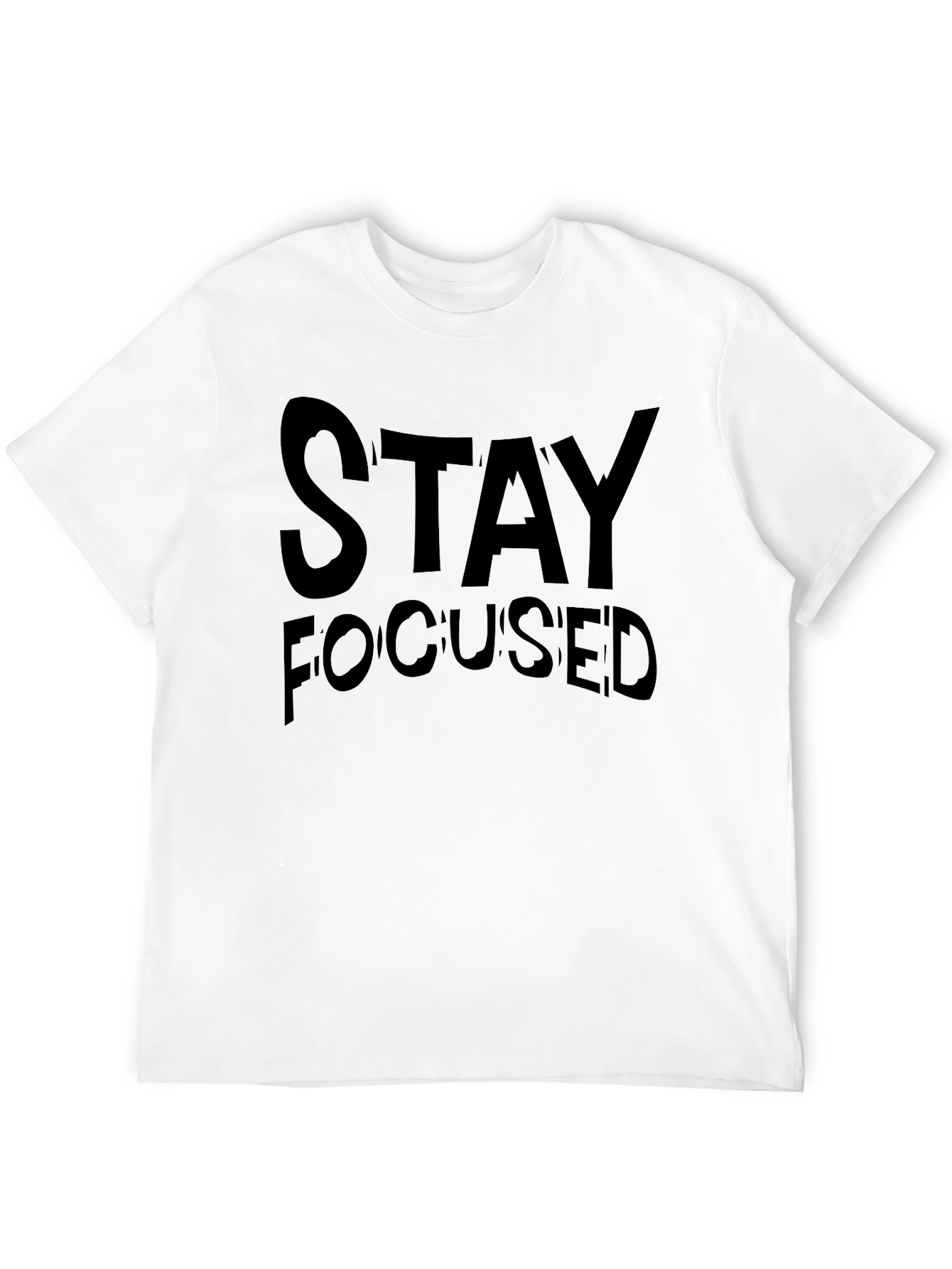Stay Focused Graphic Tee - Black Casual Shirt