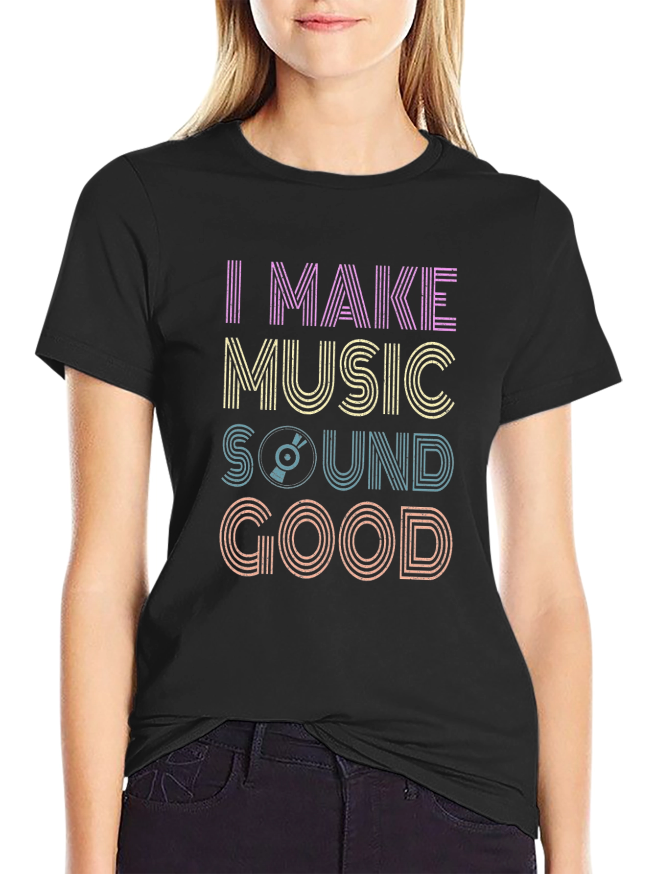 Music Maker Graphic Tee - Retro Vinyl Design