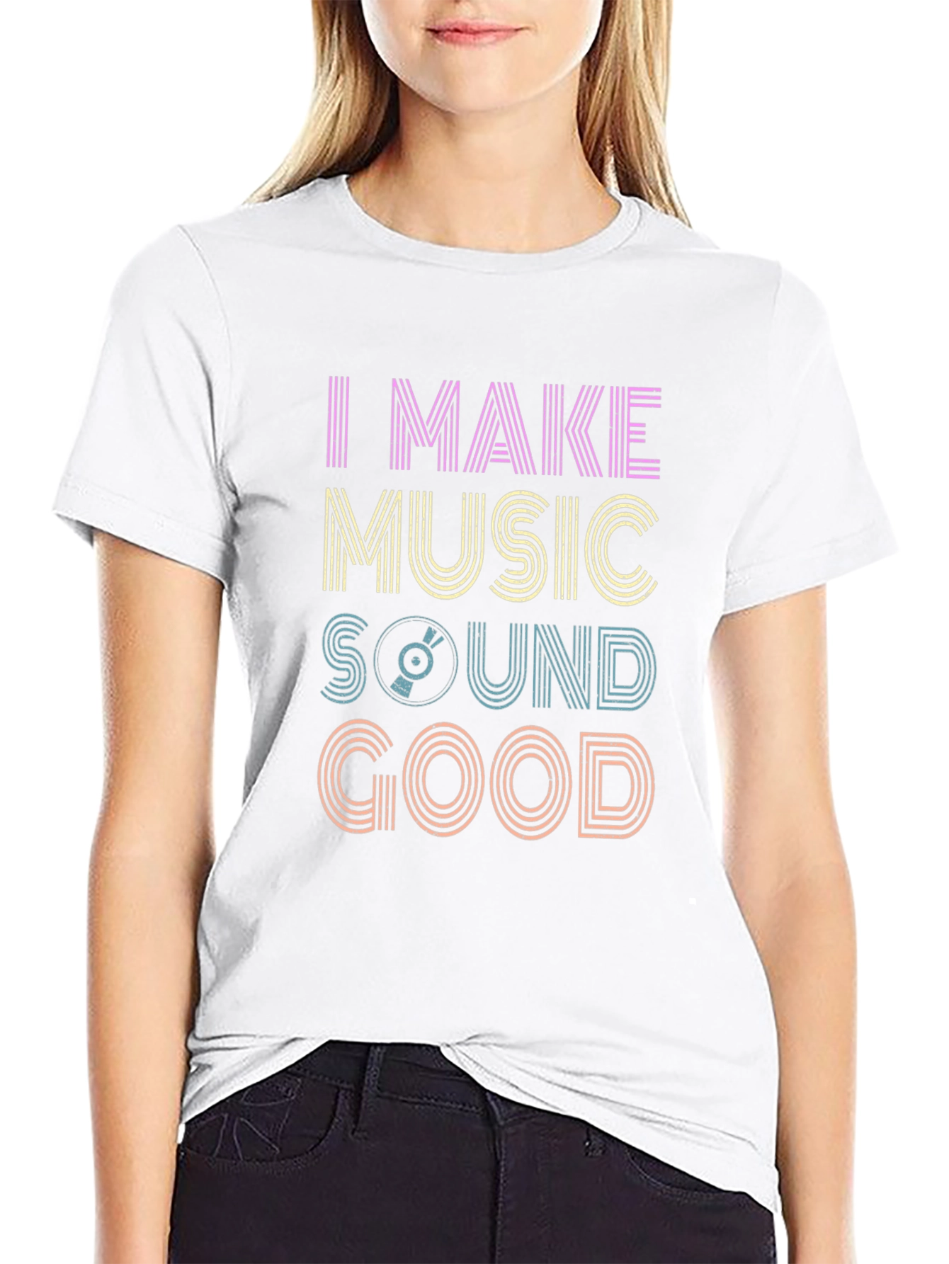 Music Maker Graphic Tee - Retro Vinyl Design