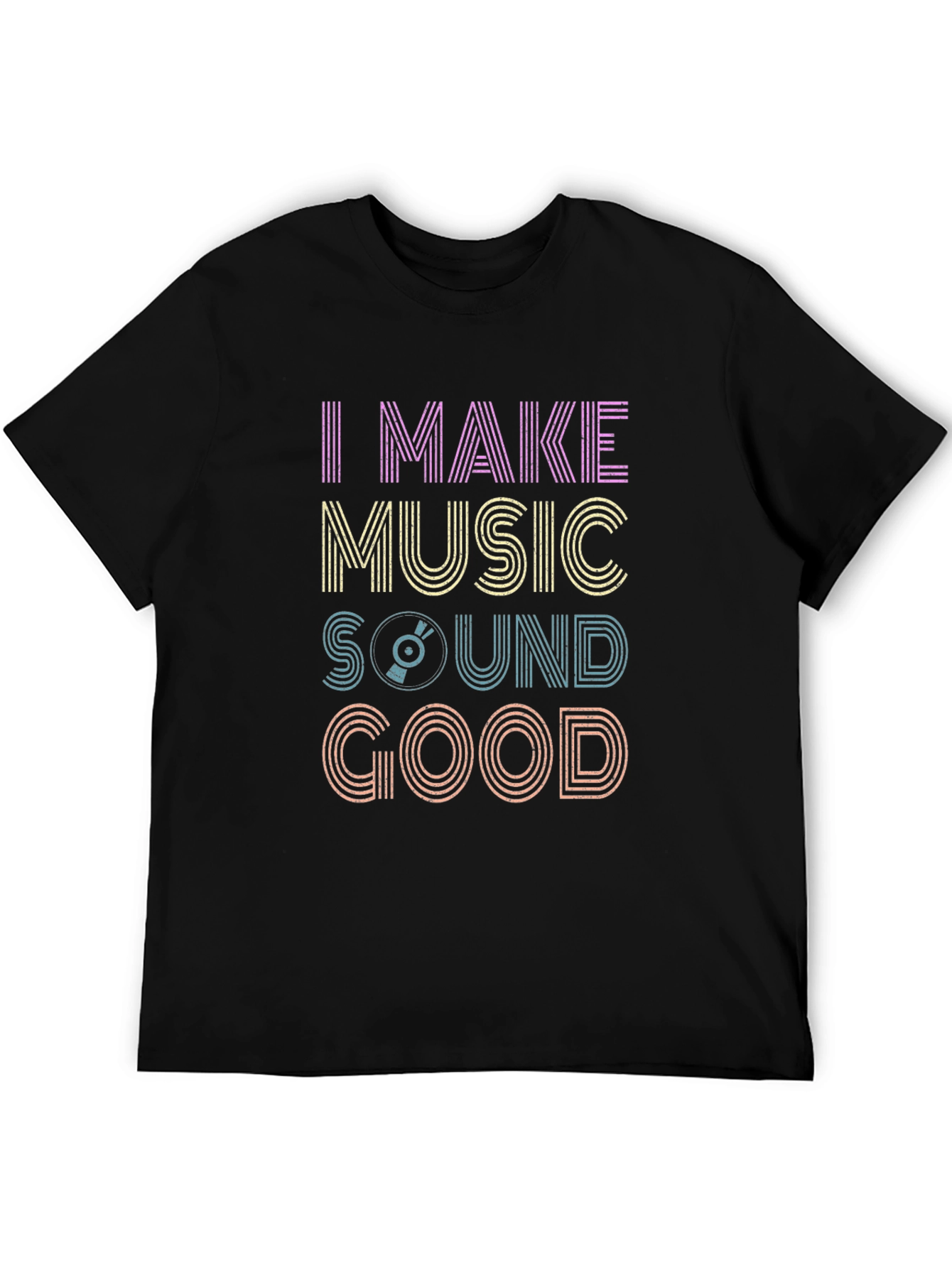 Music Maker Graphic Tee - Retro Vinyl Design
