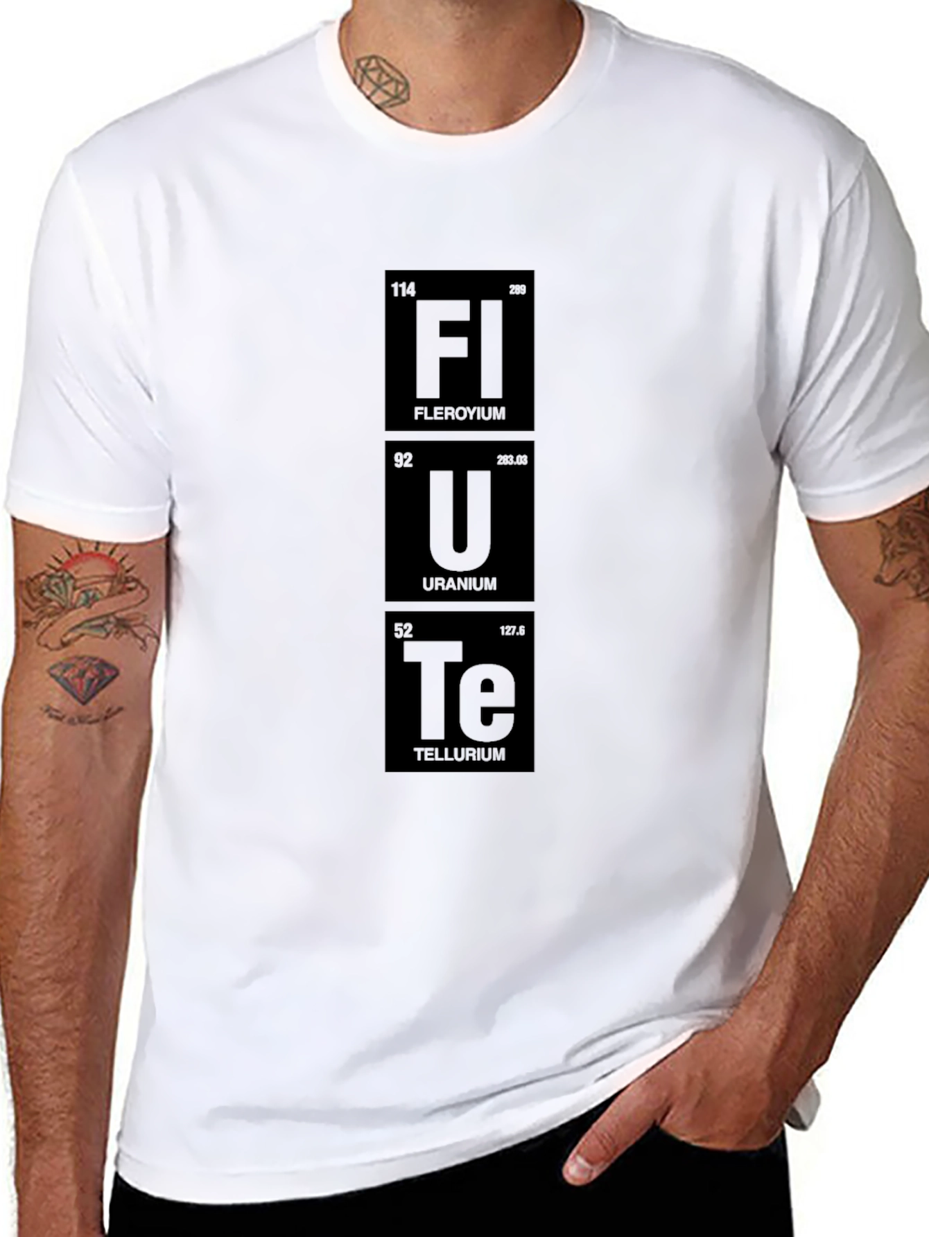 Fl U Te Periodic Table Funny Science T-Shirt