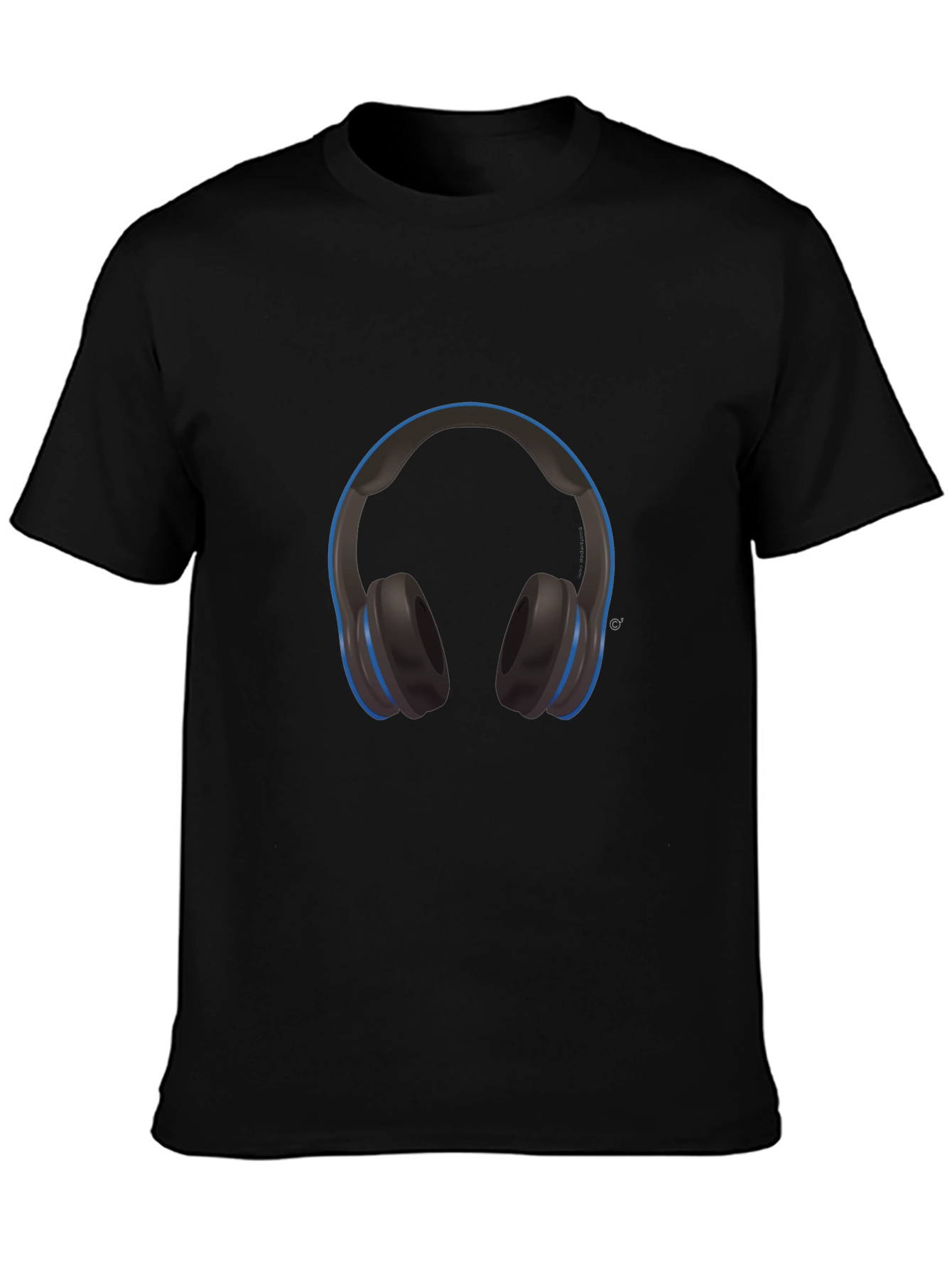 Headphone Graphic Tee - Black Casual Shirt