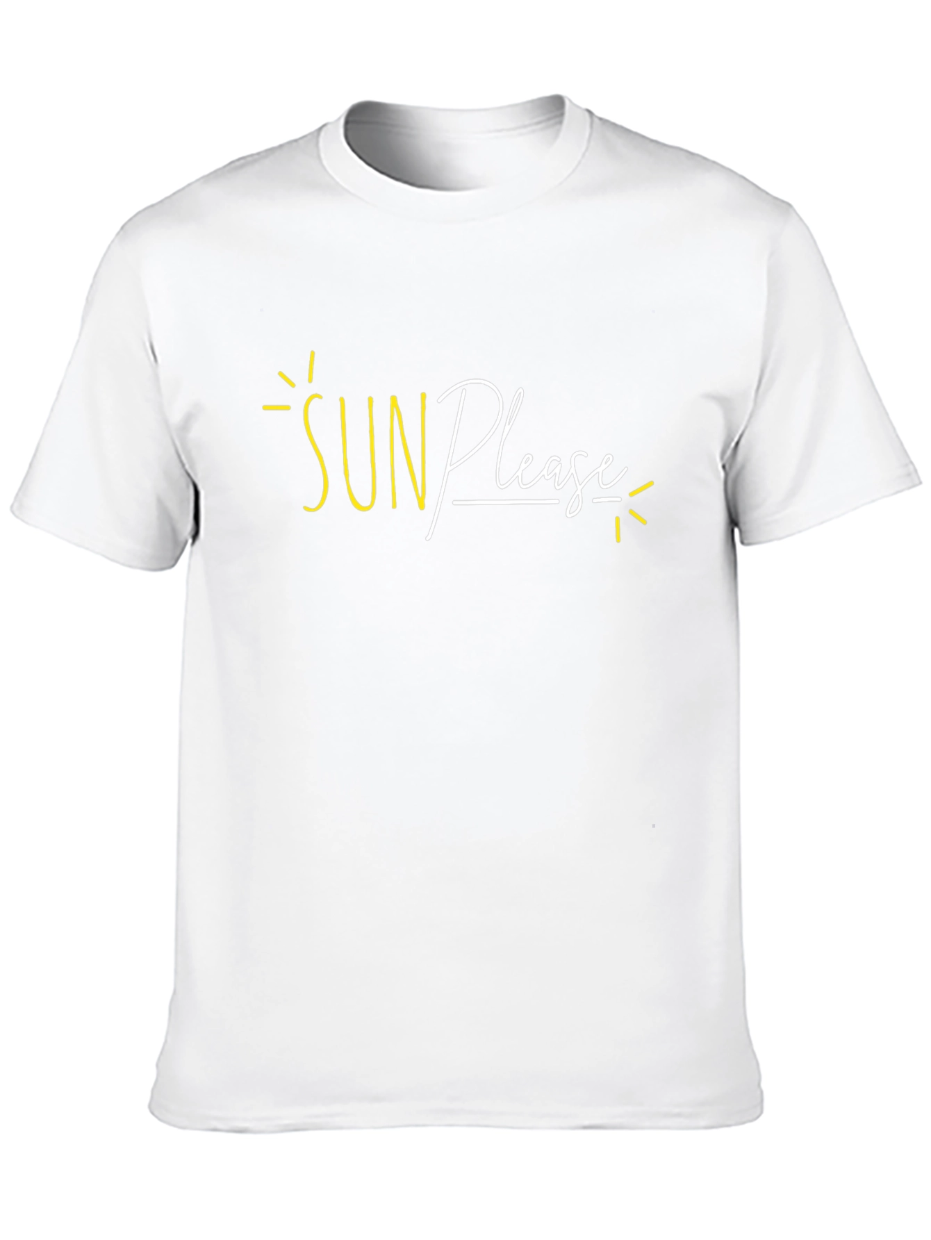 Sun Please Graphic Tee - Black Cotton T-Shirt
