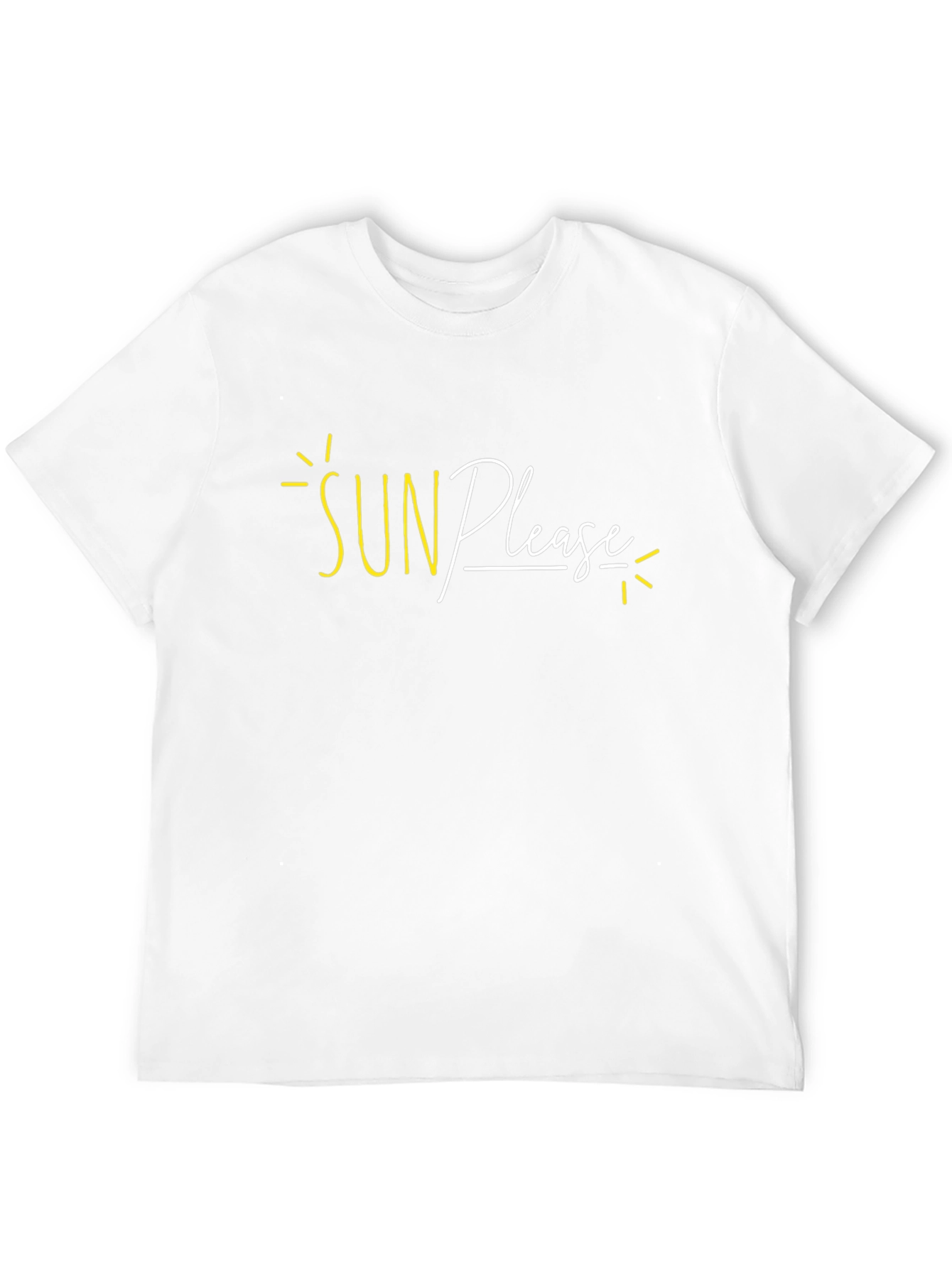 Sun Please Graphic Tee - Black Cotton T-Shirt