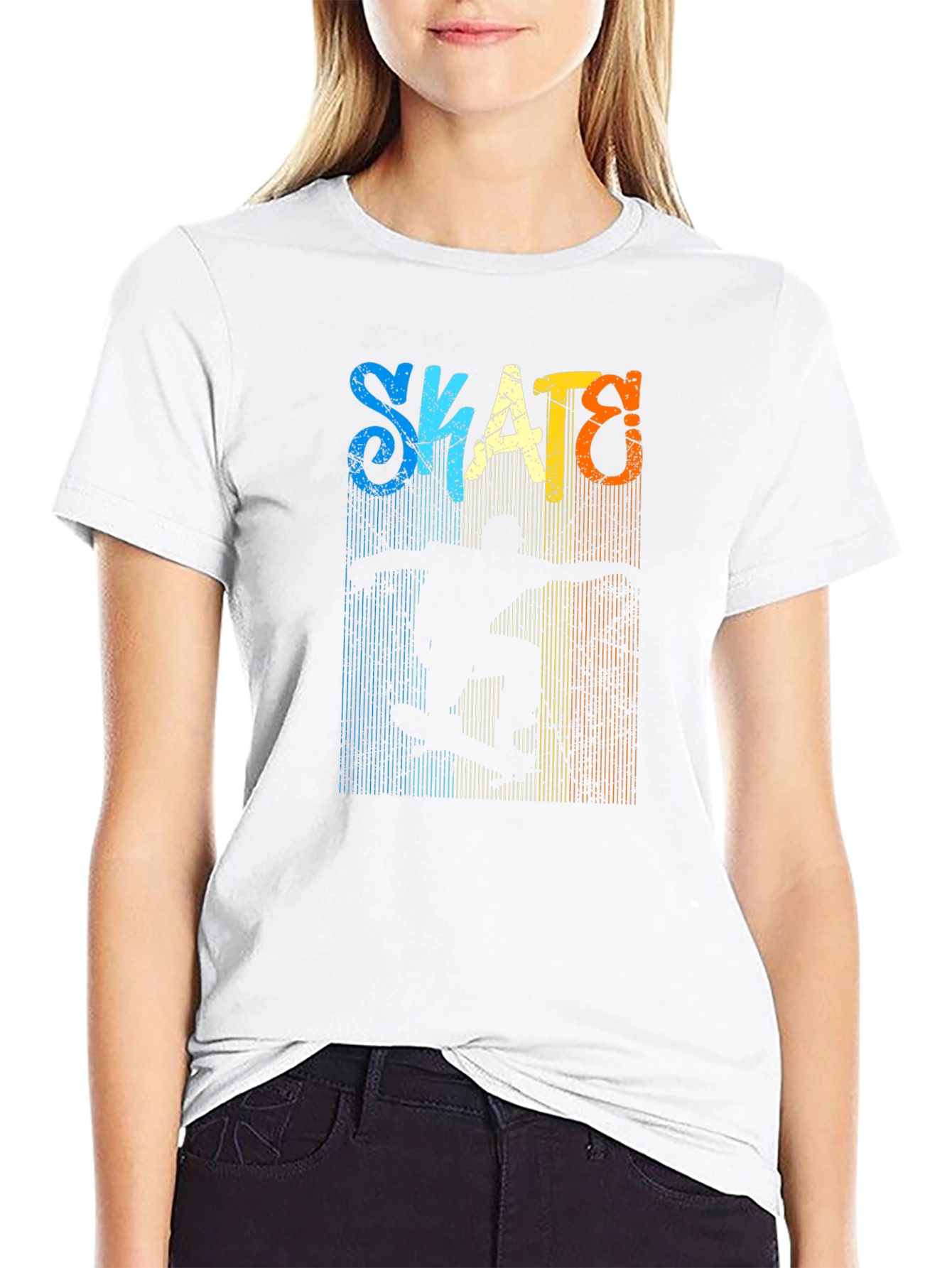 Retro Skate Graphic T-Shirt - Black