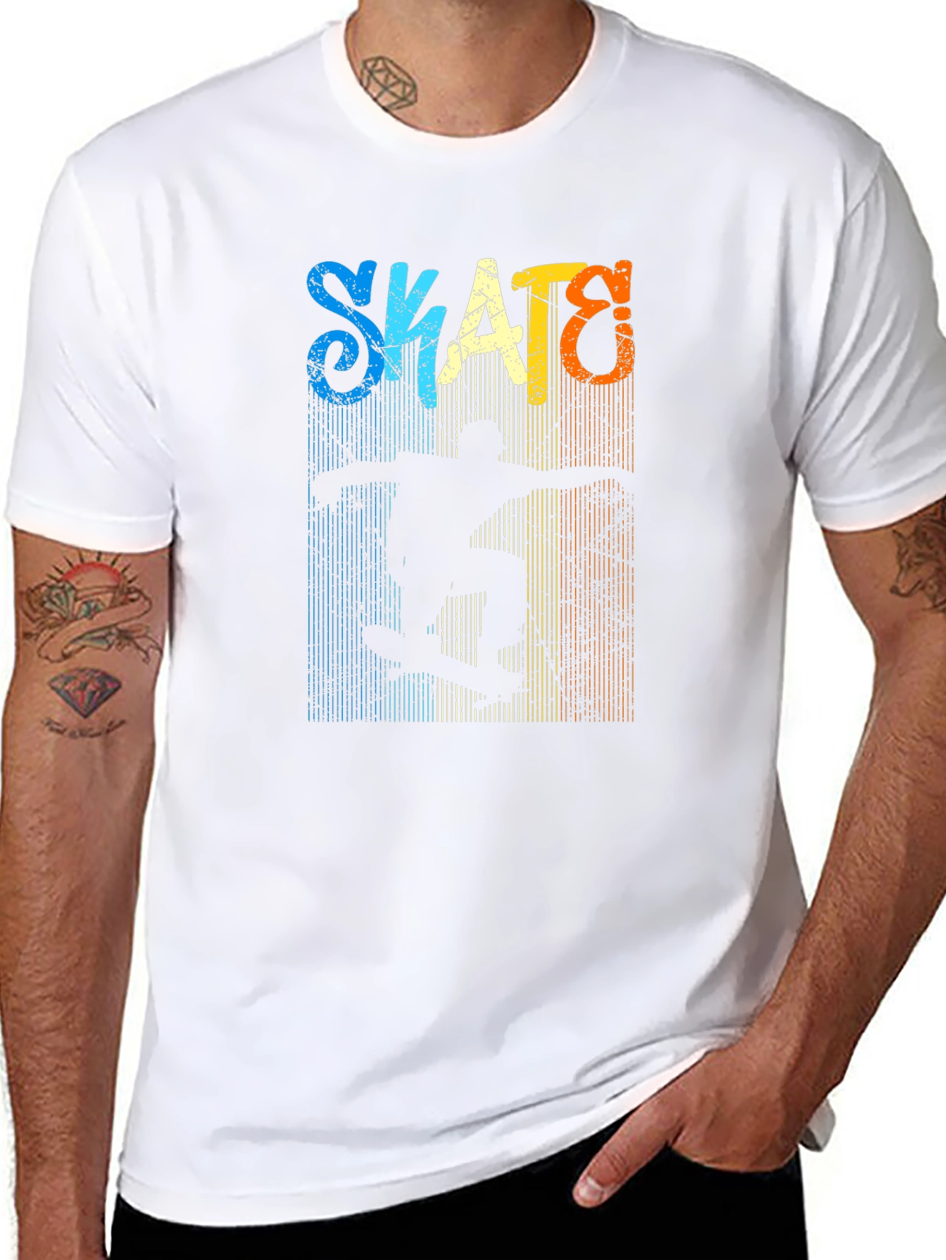 Retro Skate Graphic T-Shirt - Black