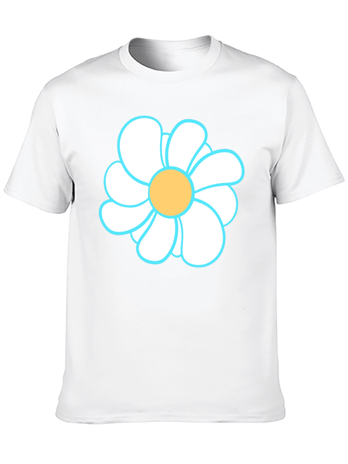 Daisy Graphic Tee - Black Cotton T-Shirt